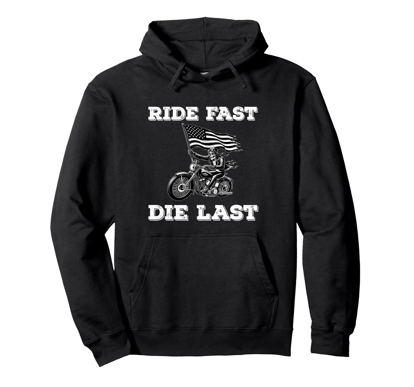 Skeleton Biker Motorcycle Dad Ride Hoodie - Fun Novelty Design for Adults - T-Shirt, Sweatshirt, Hoodie