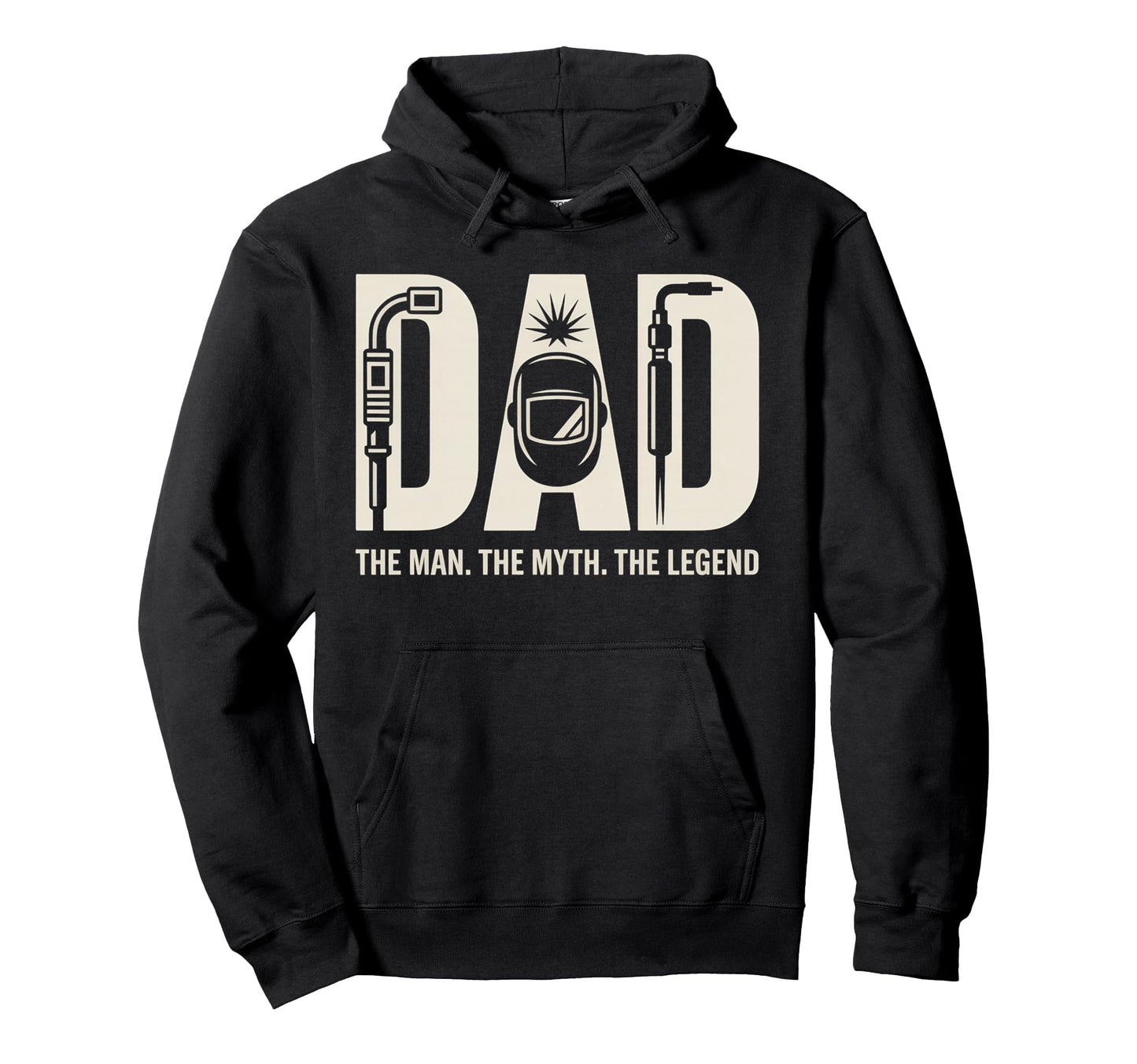 Dad Myth Legend Funny Welding Welder Hoodie - Minimalist Print Unisex - T-Shirt, Sweatshirt, Hoodie