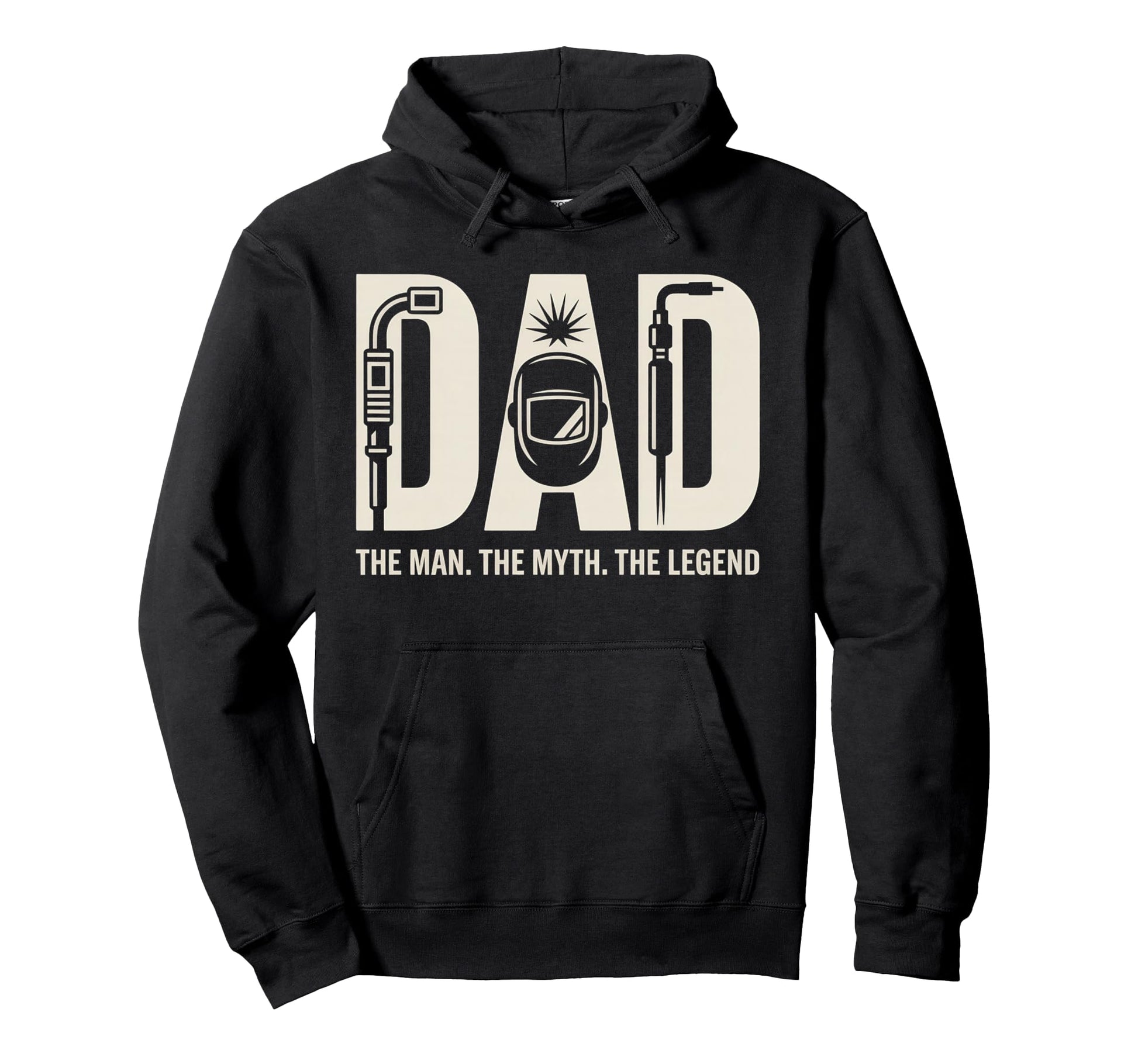 Dad Myth Legend Funny Welding Welder Hoodie - Minimalist Print Unisex - T-Shirt, Sweatshirt, Hoodie