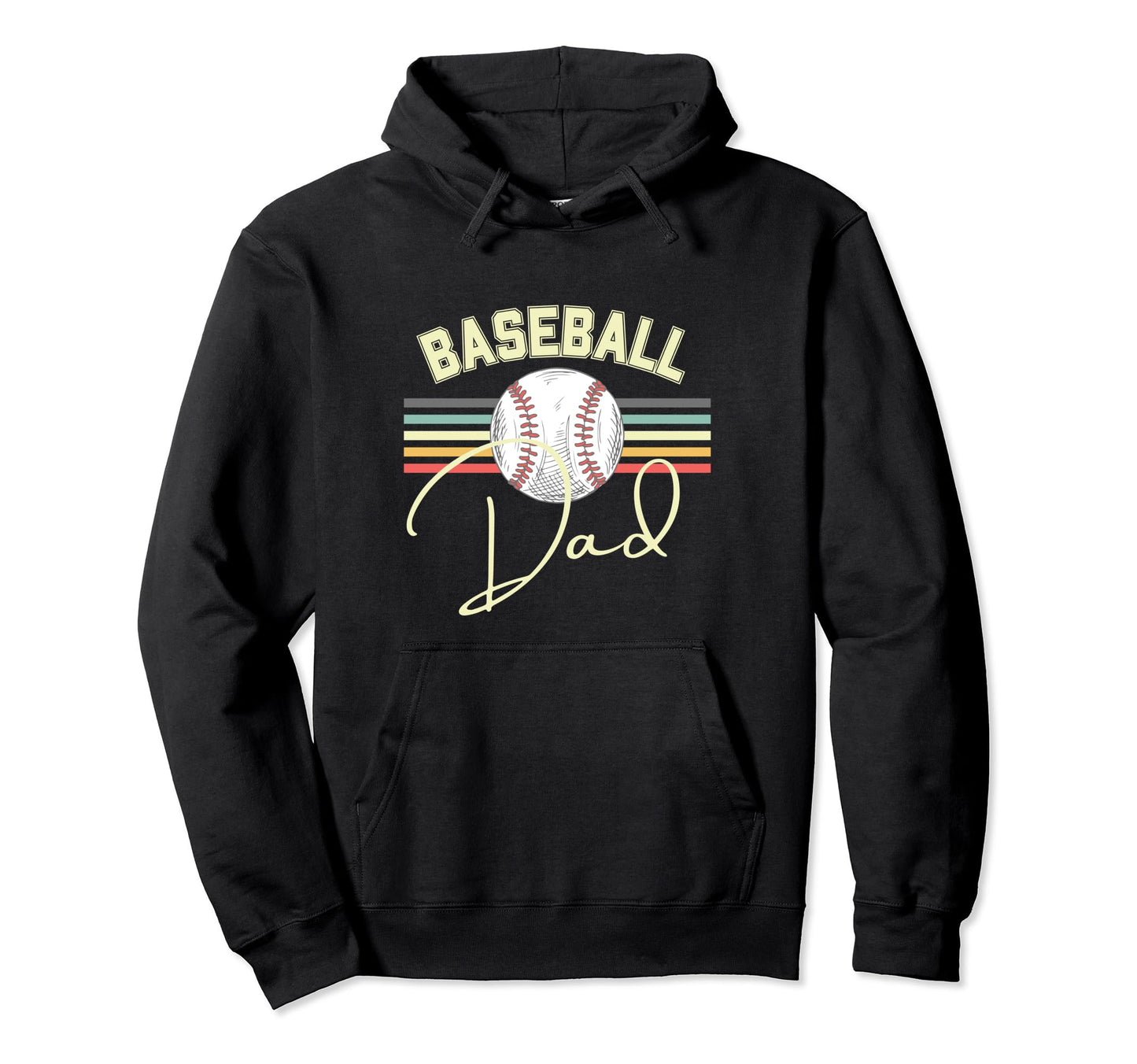 Baseball Dad Fun Hoodie - Trendy Graphic for Adults - T-Shirt, Sweatshirt, Hoodie