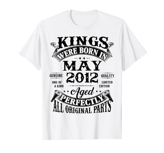 14Th Birthday Gift Kings Born May 2012 T-Shirt - Unique Graphic Men Women - T-Shirt, Sweatshirt, Hoodie