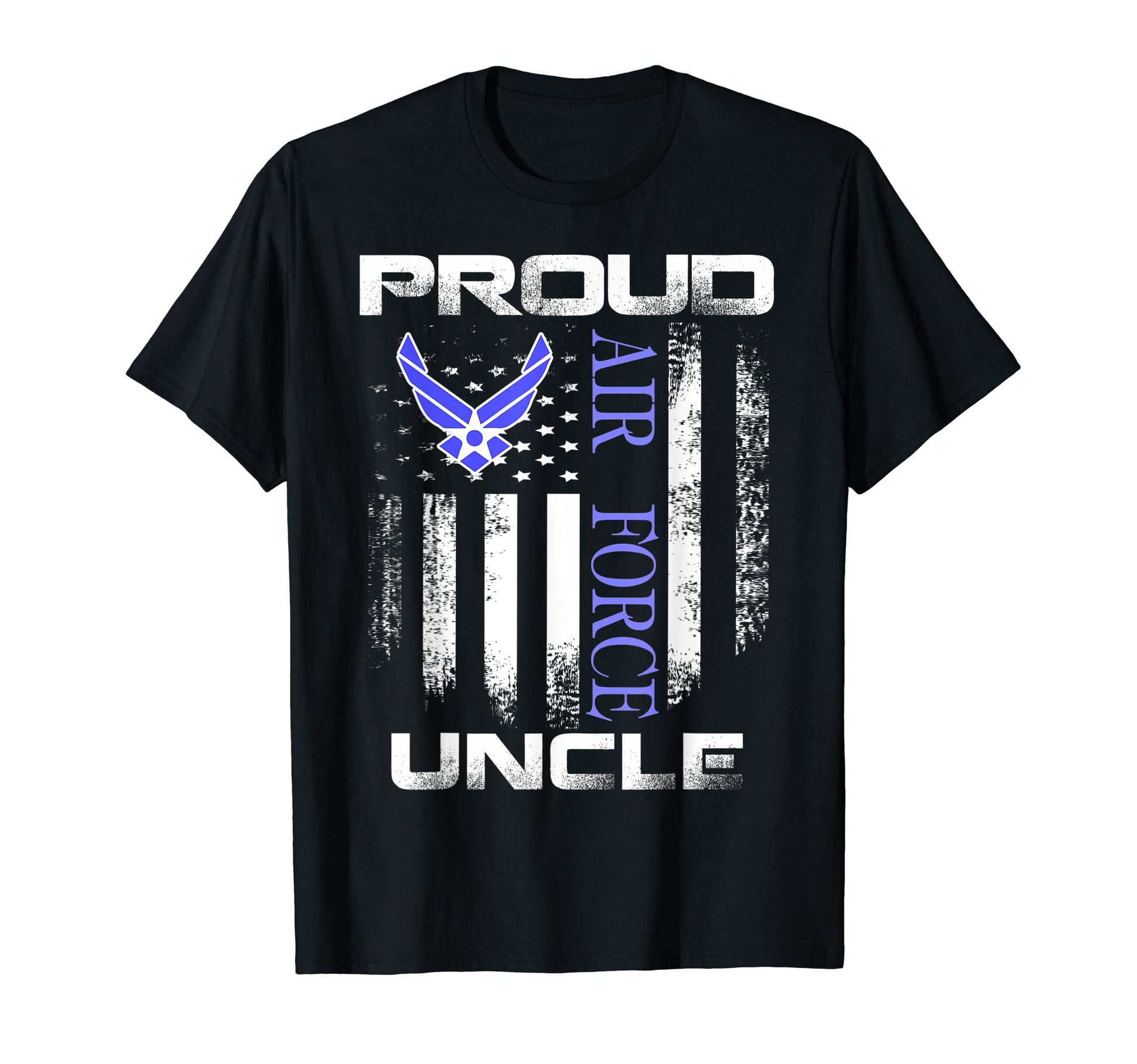 Proud Air Force Uncle American Flag T-Shirt - Custom Art Print Men Women - T-Shirt, Sweatshirt, Hoodie