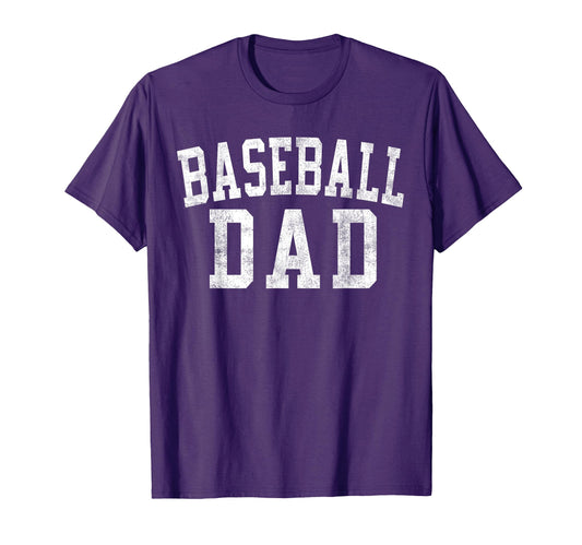 Baseball Dad Bold Font Fathers Day T-Shirt - Minimalist Print Men Women - T-Shirt, Sweatshirt, Hoodie