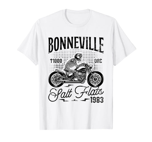Bonneville Salt Flats Motorcycle T-Shirt - Custom Art Print Men Women - T-Shirt, Sweatshirt, Hoodie