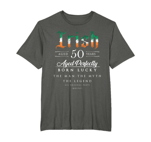 50Th Birthday Gift Irish Age 50 T-Shirt - Fun Novelty Design Men Women - T-Shirt, Sweatshirt, Hoodie