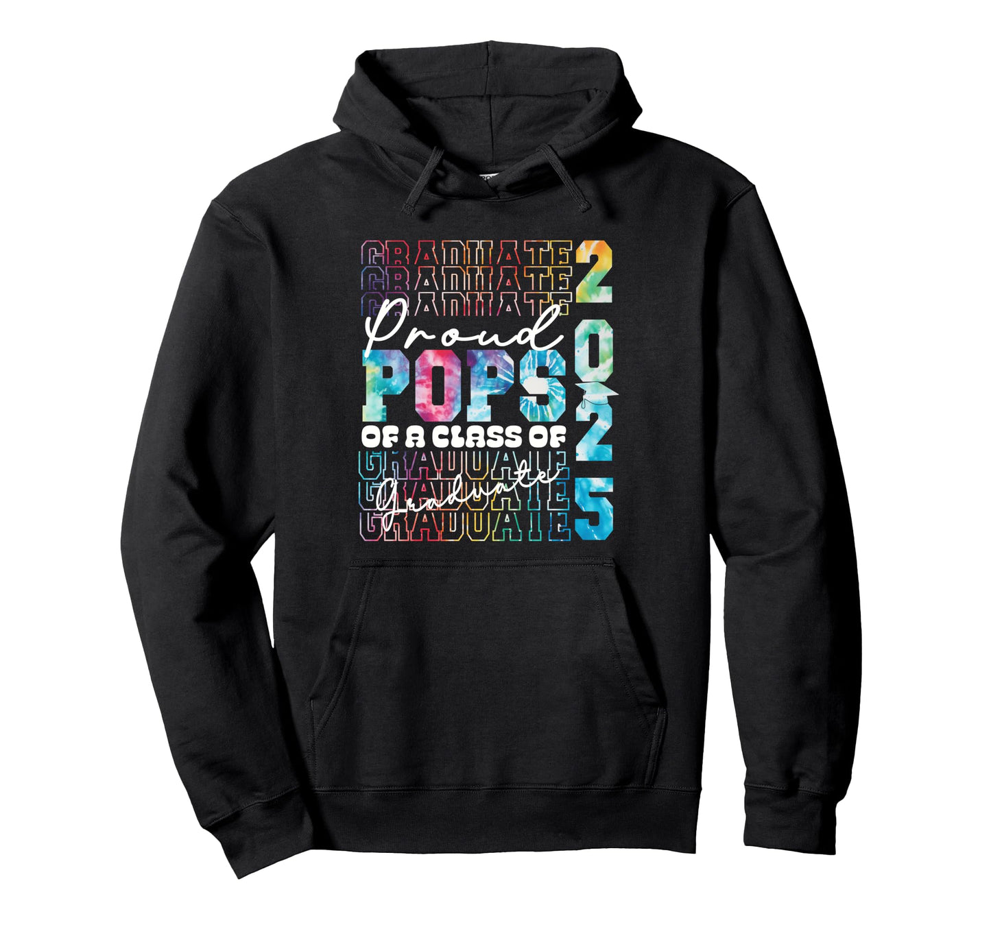 Proud Pops 2025 Graduate Grad Prom Tie Hoodie - Graphic Print Men Women - T-Shirt, Sweatshirt, Hoodie