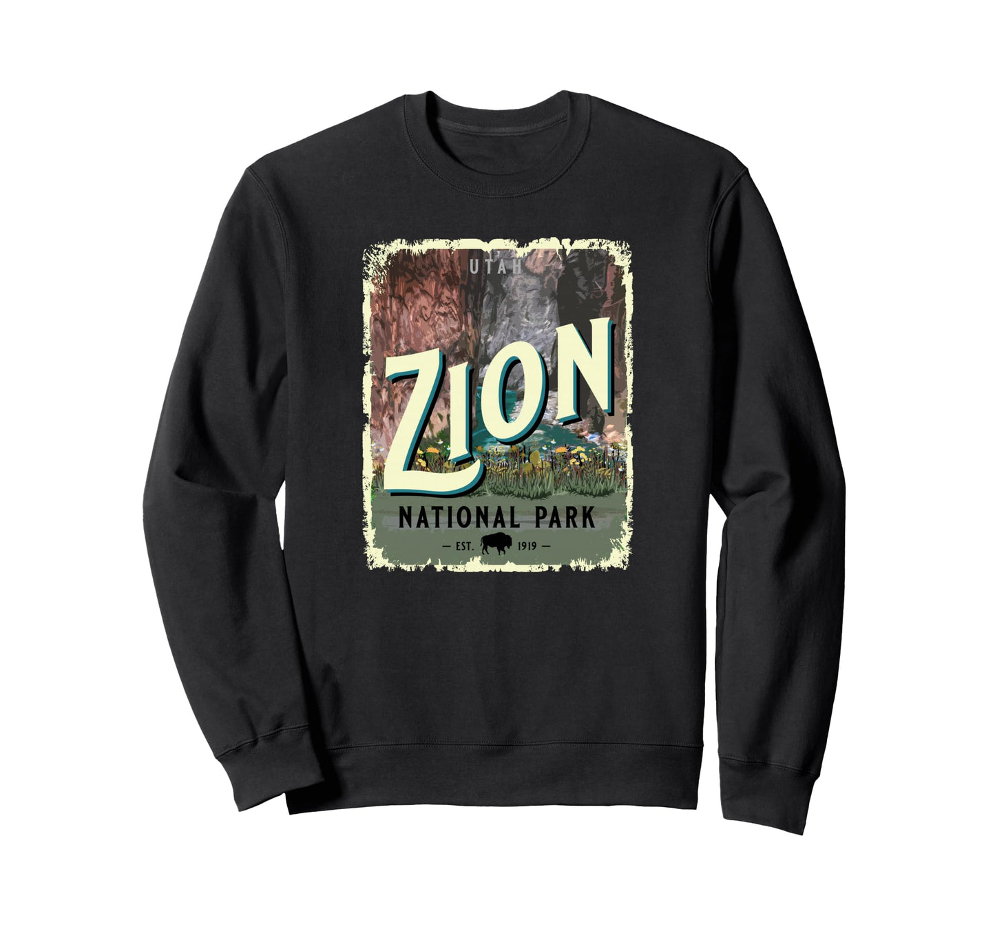 Zion National Park Utah Vacation Sweatshirt - Unique Graphic Men Women - T-Shirt, Sweatshirt, Hoodie