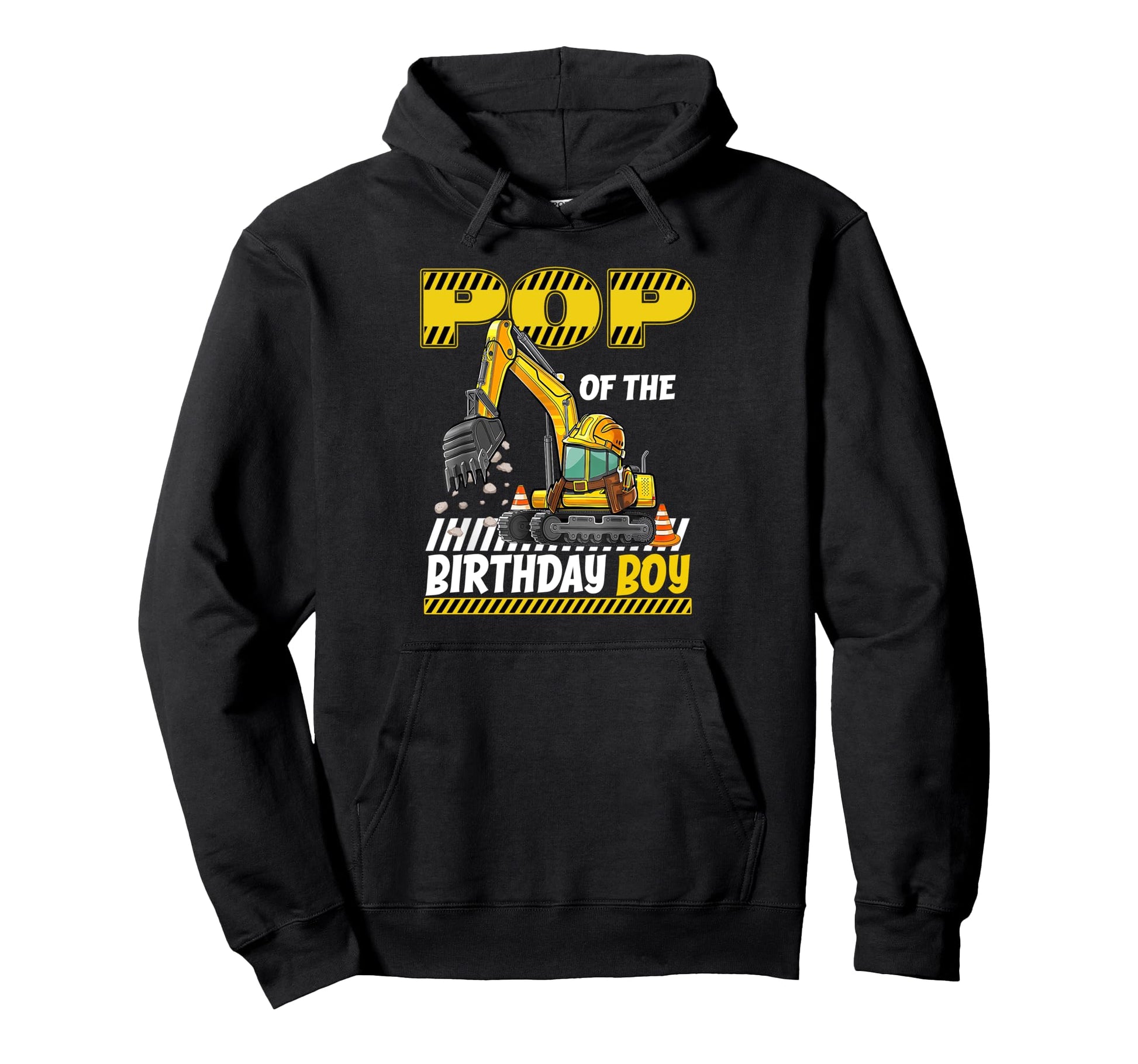 Pop Birthday Construction Worker Birthday Hoodie - Unique Graphic Unisex - T-Shirt, Sweatshirt, Hoodie