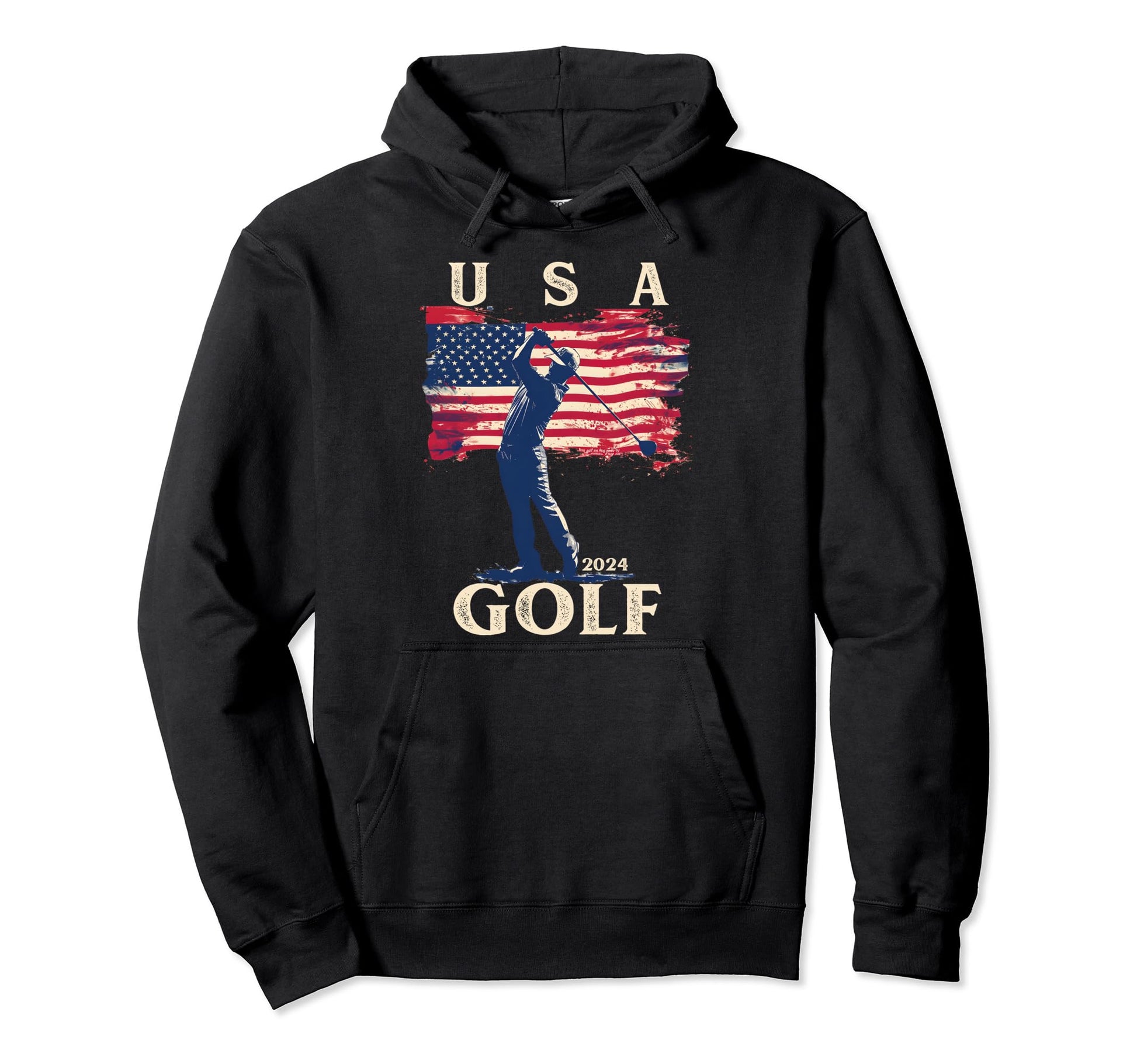 Usa Flag 2024 Fathers Day American Hoodie - Fun Novelty Design Men Women - T-Shirt, Sweatshirt, Hoodie