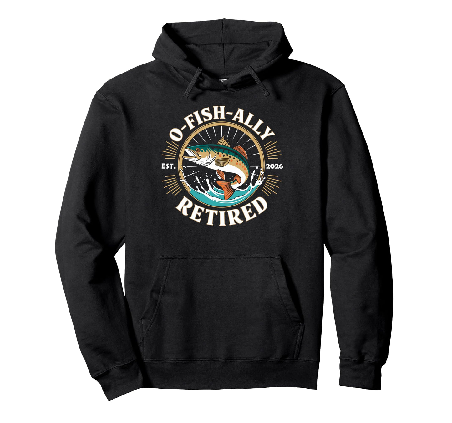 Ofishally Retired Est 2026 Grandpa Hoodie - Minimalist Print Men Women - T-Shirt, Sweatshirt, Hoodie