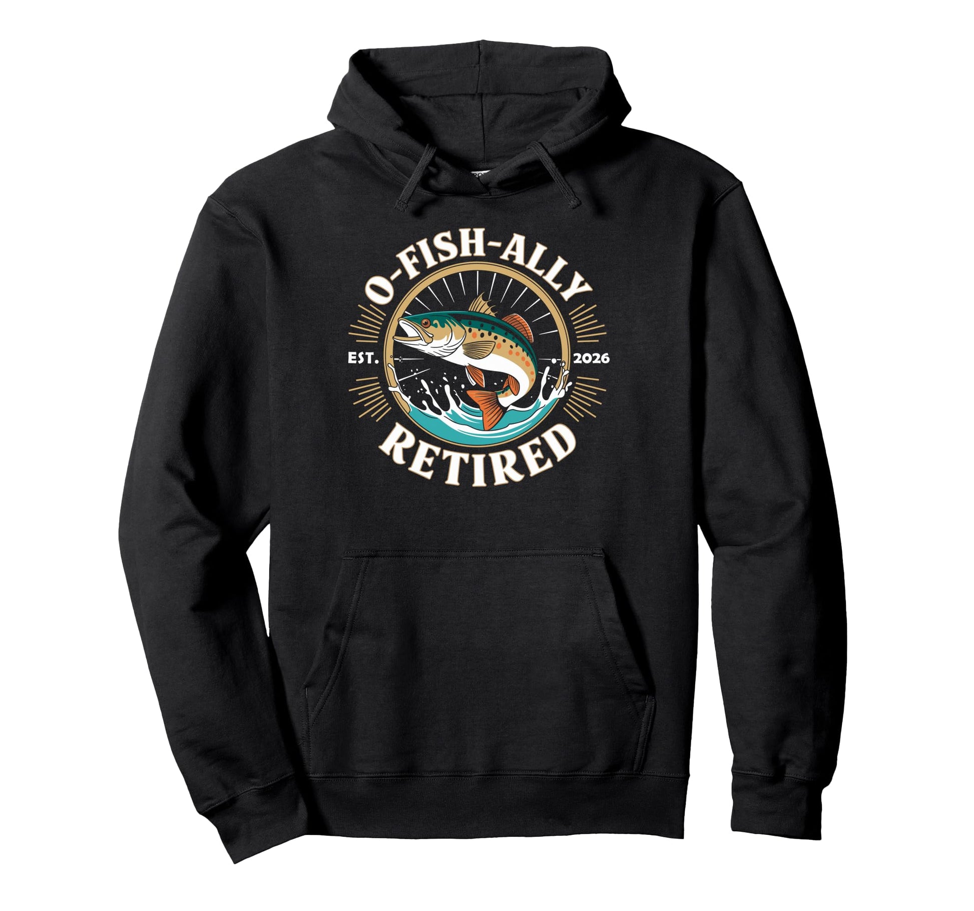 Ofishally Retired Est 2026 Grandpa Hoodie - Minimalist Print Men Women - T-Shirt, Sweatshirt, Hoodie