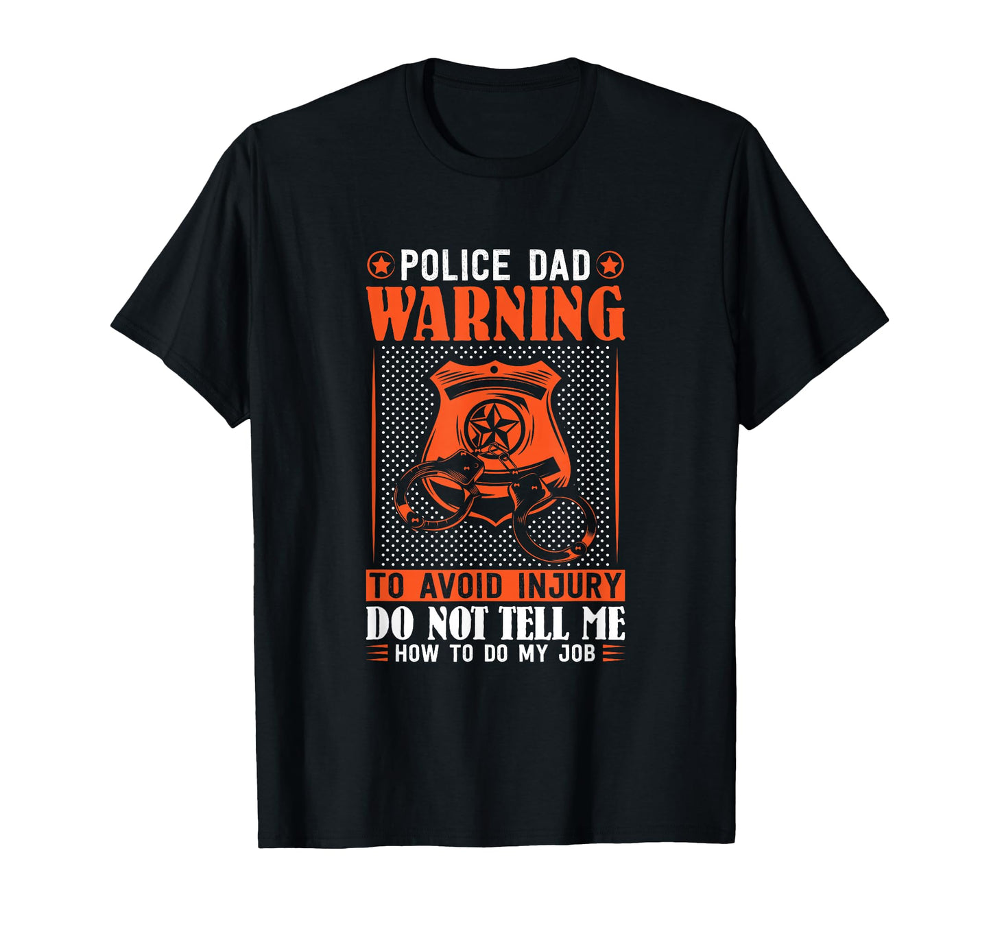 Thin Blue Line Police Dad Warning To T-Shirt - Trendy Graphic Men Women - T-Shirt, Sweatshirt, Hoodie