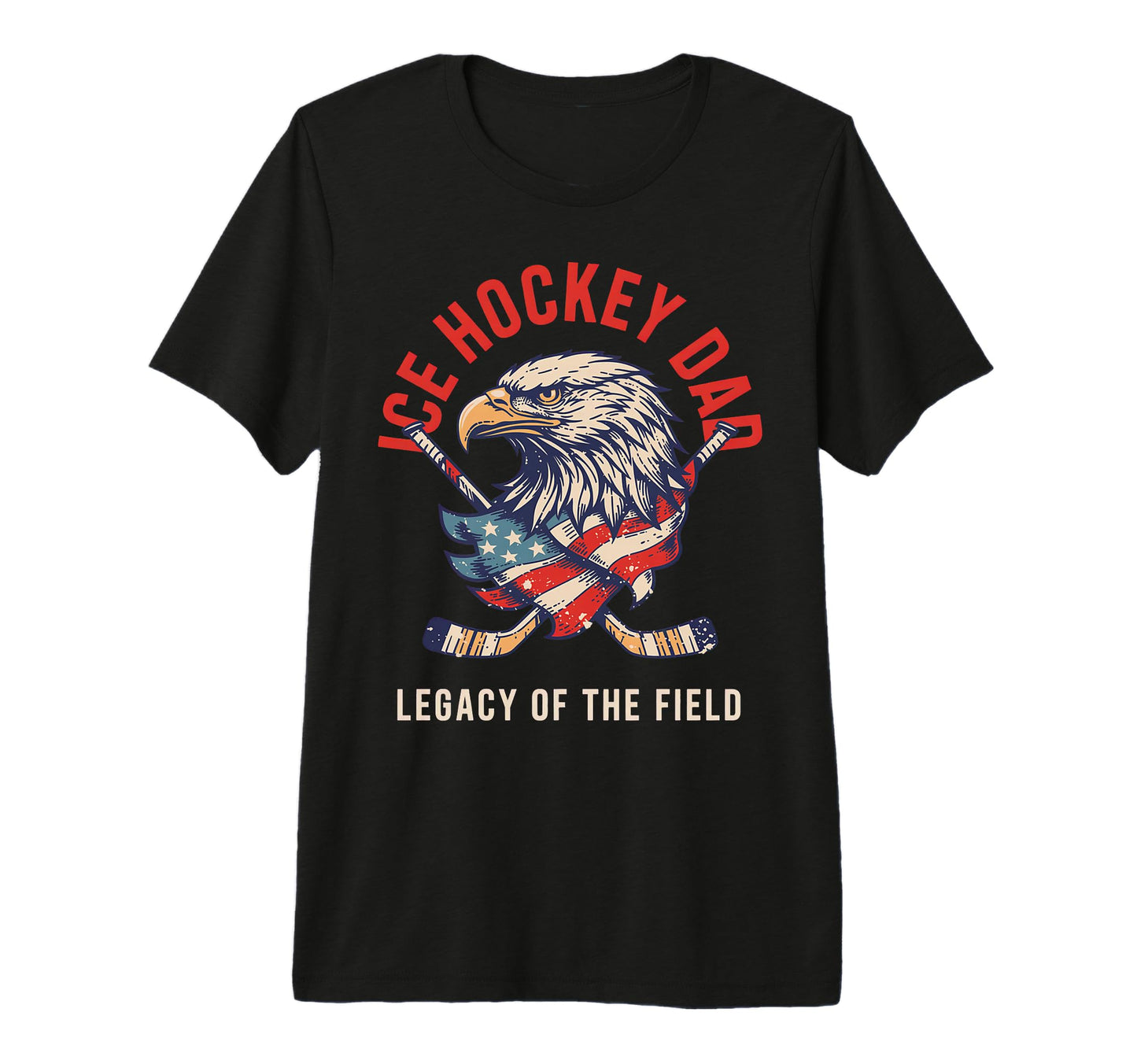 Legacy Field Ice Hockey Dad Tri Blend T-Shirt - Graphic Print Unisex - T-Shirt, Sweatshirt, Hoodie
