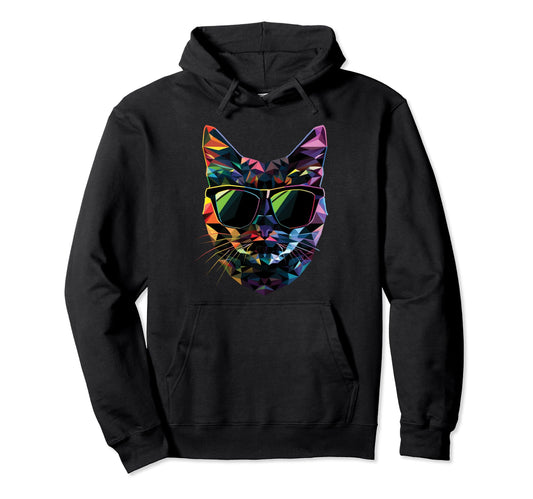 Cat Dad Mom Sunglasses Bombay Hoodie - Casual Everyday Wear for Adults - T-Shirt, Sweatshirt, Hoodie