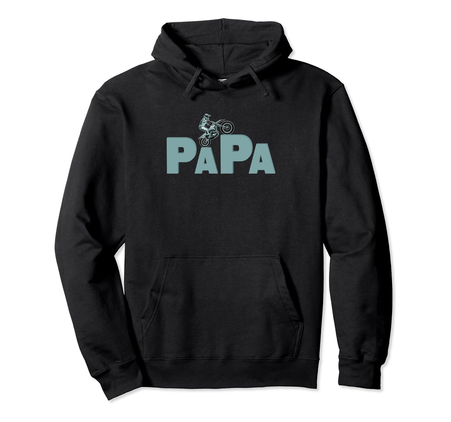 Papa Dad Dirt Bike Riding Motocross Biker Hoodie - Unique Graphic Unisex - T-Shirt, Sweatshirt, Hoodie