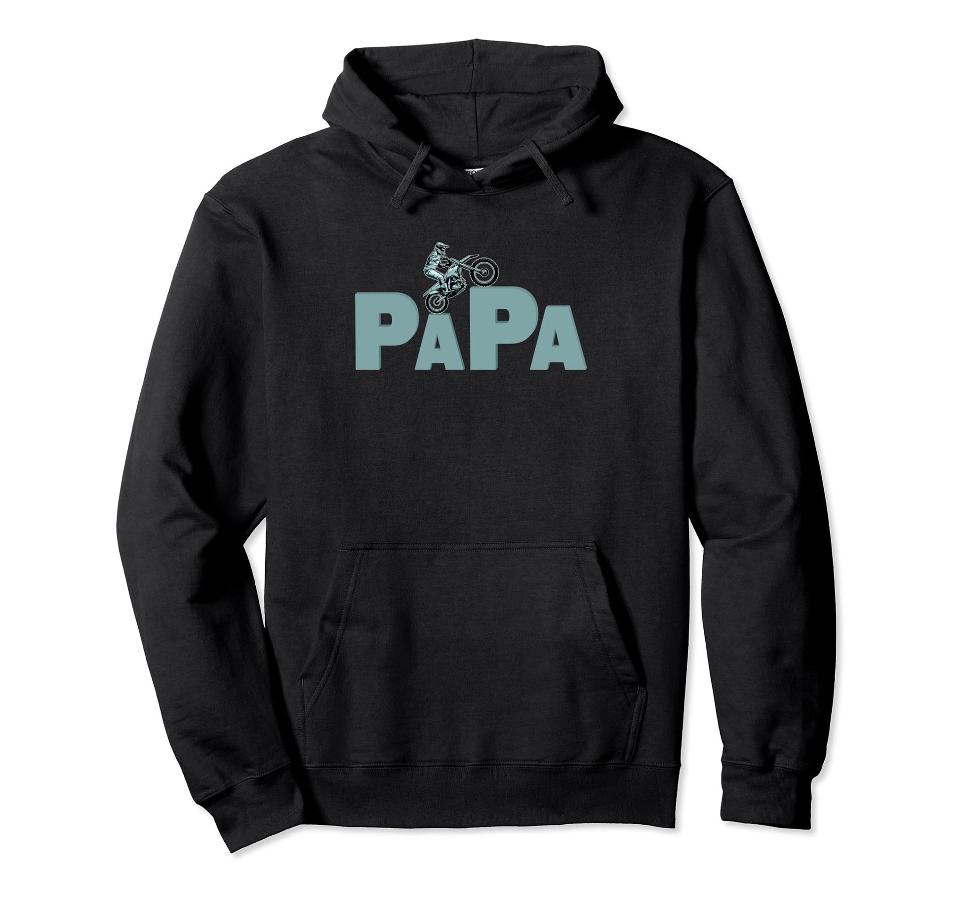 Papa Dad Dirt Bike Riding Motocross Biker Hoodie - Unique Graphic Unisex - T-Shirt, Sweatshirt, Hoodie