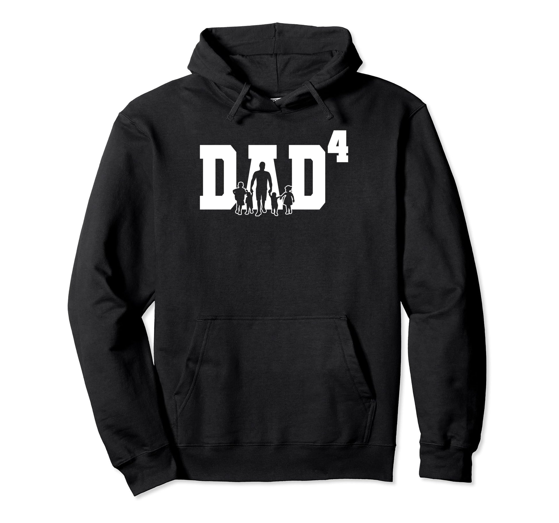 Dad4 Fathers Day Dad To Fourth Power Hoodie - Aesthetic Graphic Unisex - T-Shirt, Sweatshirt, Hoodie