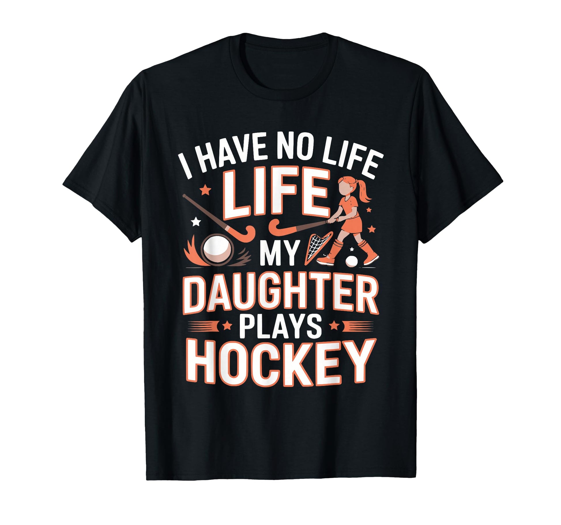 Funny Hockey Parent Daughter Mom T-Shirt - Unique Graphic for Adults - T-Shirt, Sweatshirt, Hoodie