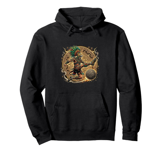Aztec Warrior Soccer Jaguar Costume Hoodie - Streetwear Style for Adults - T-Shirt, Sweatshirt, Hoodie