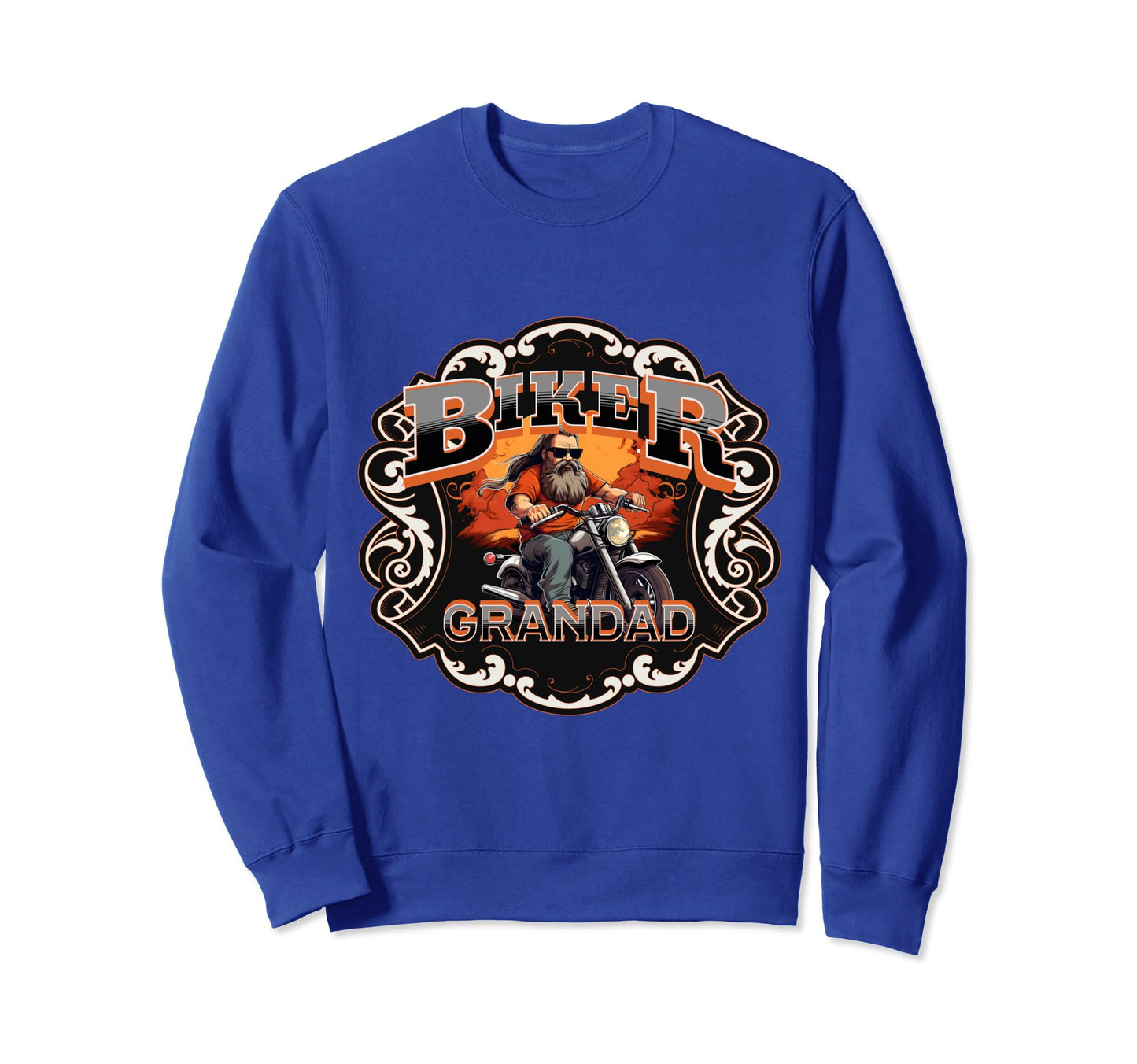 Mens Motorbike Biker Grandpa Sweatshirt - Streetwear Style Unisex - T-Shirt, Sweatshirt, Hoodie