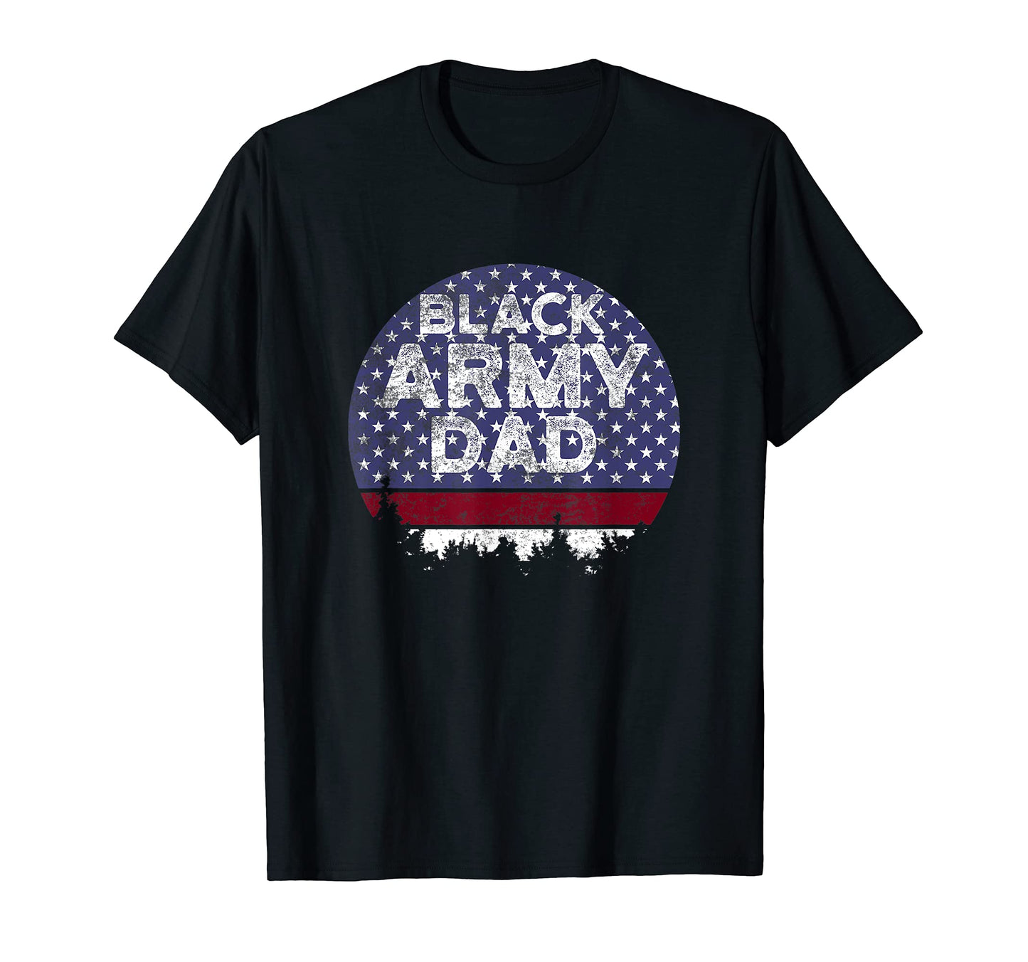 Black Army Dad Soldier Hero Father Usa Flag T-Shirt - Graphic Print Unisex - T-Shirt, Sweatshirt, Hoodie