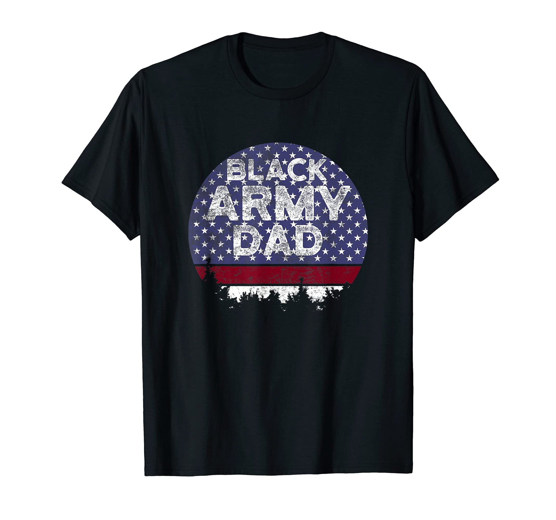 Black Army Dad Soldier Hero Father Usa Flag T-Shirt - Graphic Print Unisex - T-Shirt, Sweatshirt, Hoodie