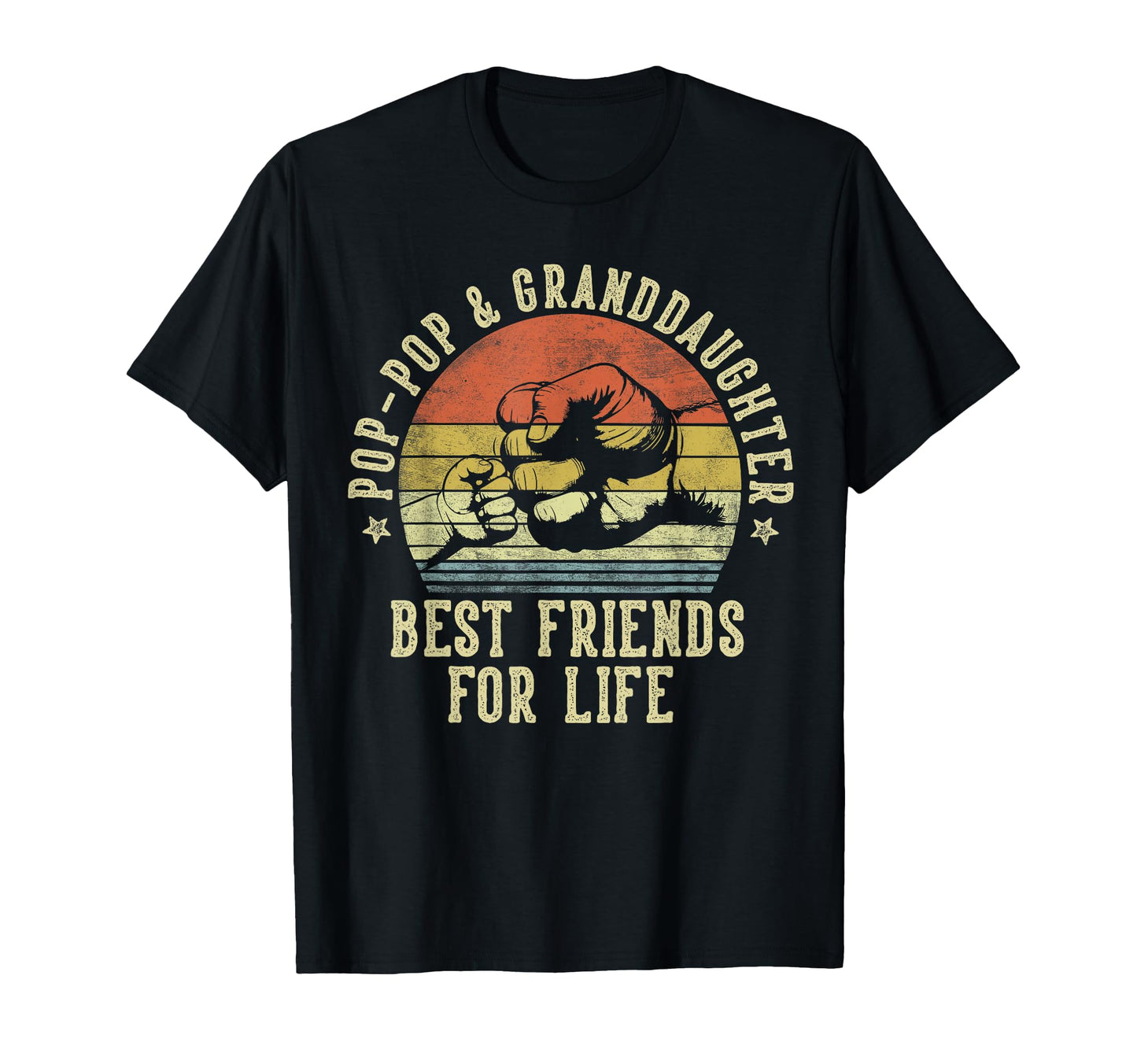 Pop Pop And Granddaughter Best Friends T-Shirt - Custom Art Print Unisex - T-Shirt, Sweatshirt, Hoodie