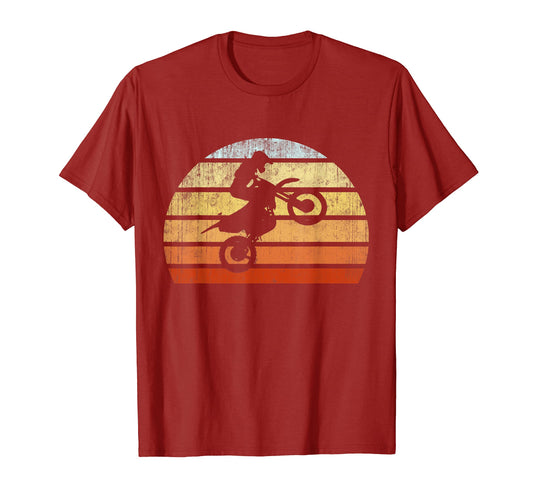 Biker Dad Ride Dirt Bike Sunrise To T-Shirt - Aesthetic Graphic Men Women - T-Shirt, Sweatshirt, Hoodie