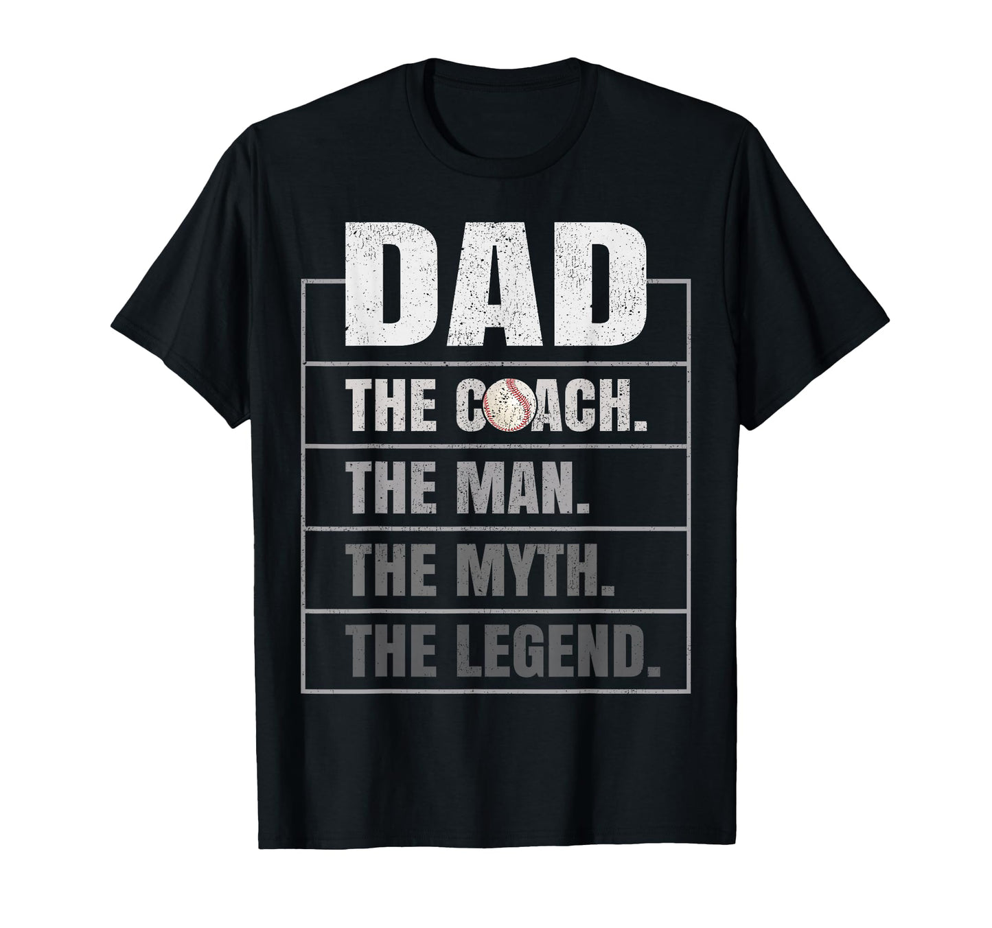 Baseball Coach Dad Myth Legend T-Shirt - Novelty Apparel Men Women - T-Shirt, Sweatshirt, Hoodie