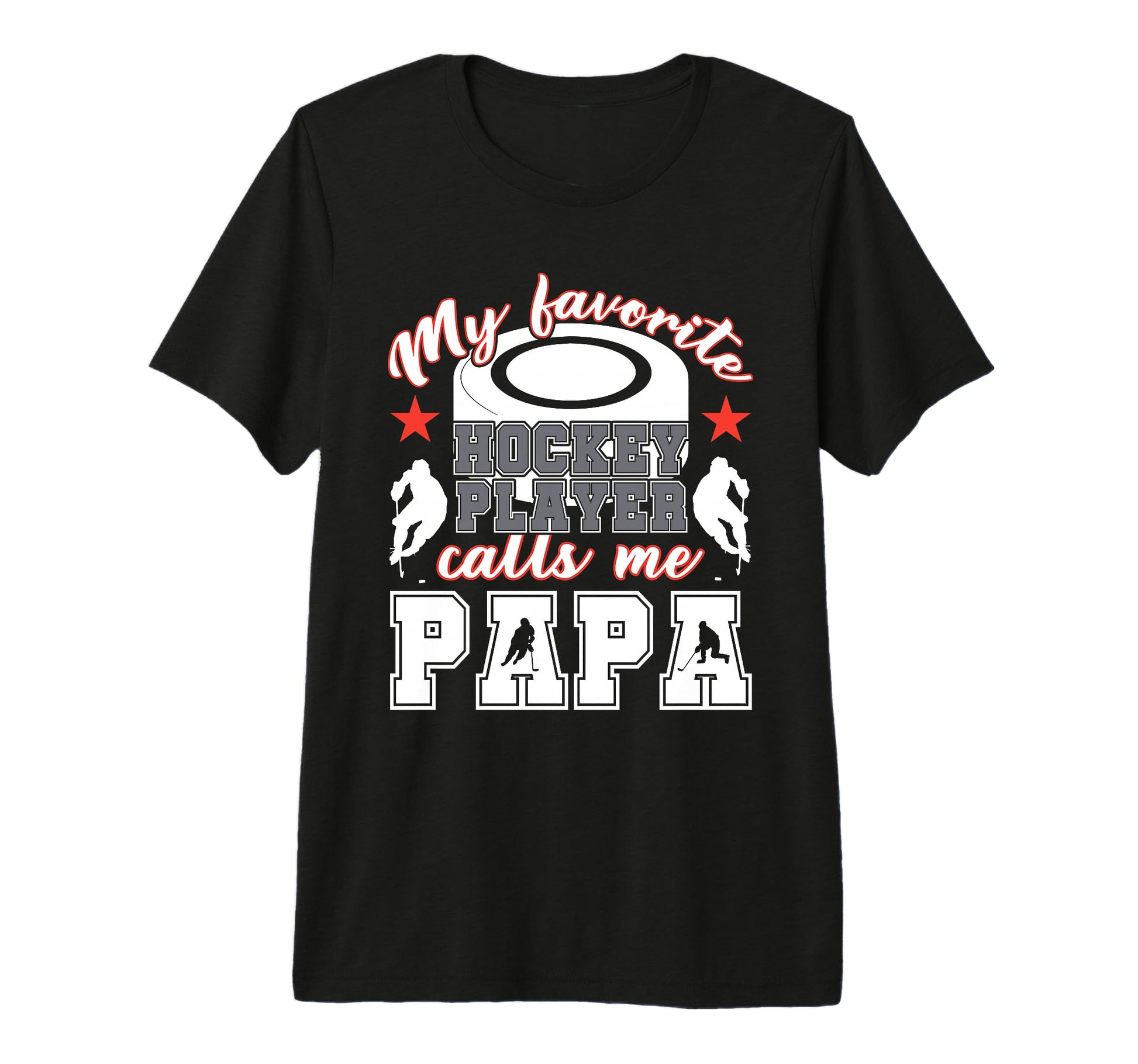 Mens Ice Hockey Dad Fathers Day Tri Blend T-Shirt - Trendy Graphic Unisex - T-Shirt, Sweatshirt, Hoodie
