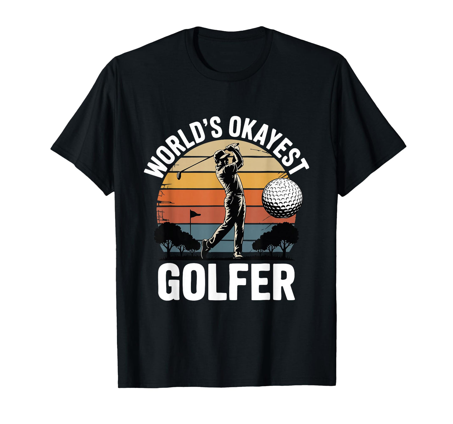 Golf Golfer Sunset Dad Life T-Shirt - Custom Art Print Unisex - T-Shirt, Sweatshirt, Hoodie