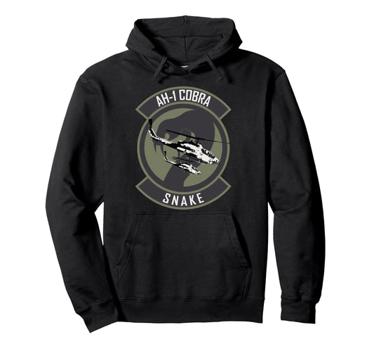 Ah 1 Cobra Helicopter Gunship Hoodie - Fun Novelty Design for Adults - T-Shirt, Sweatshirt, Hoodie