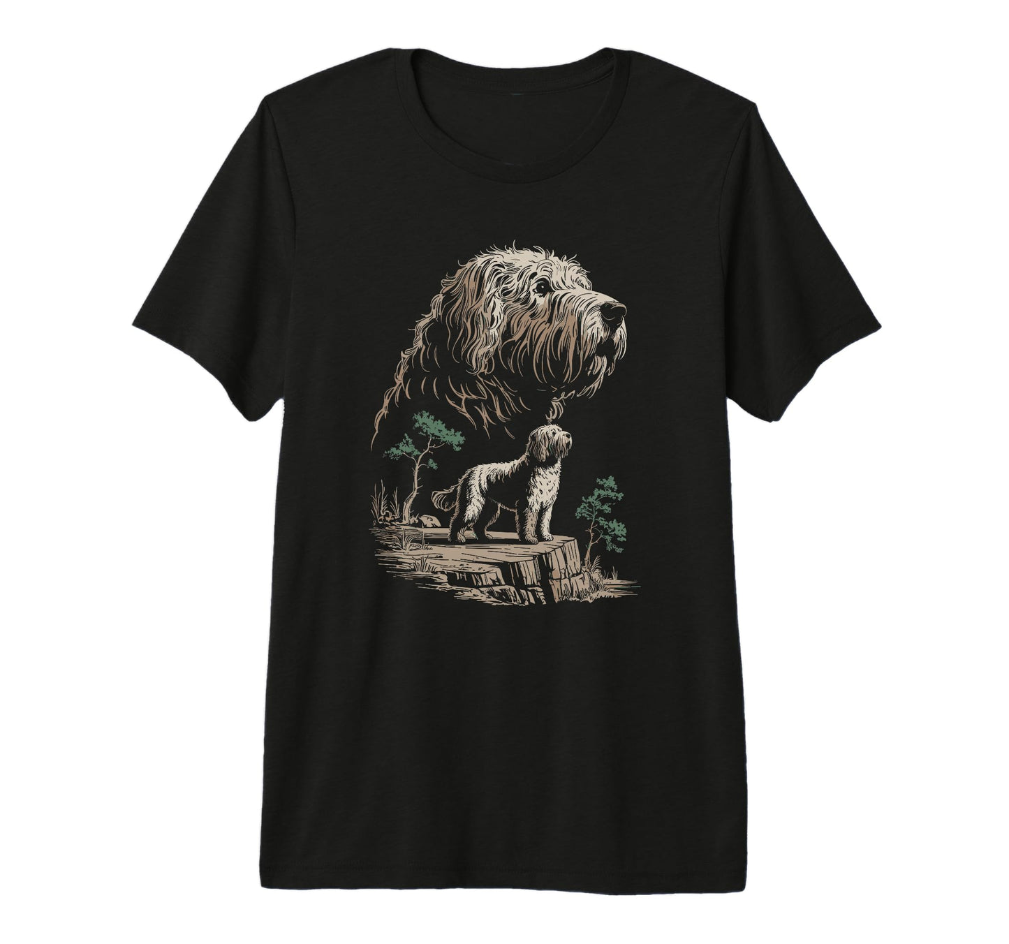 Mom Dad Komondor Dog Owner Hiking Lover T-Shirt - Custom Art Print Unisex - T-Shirt, Sweatshirt, Hoodie