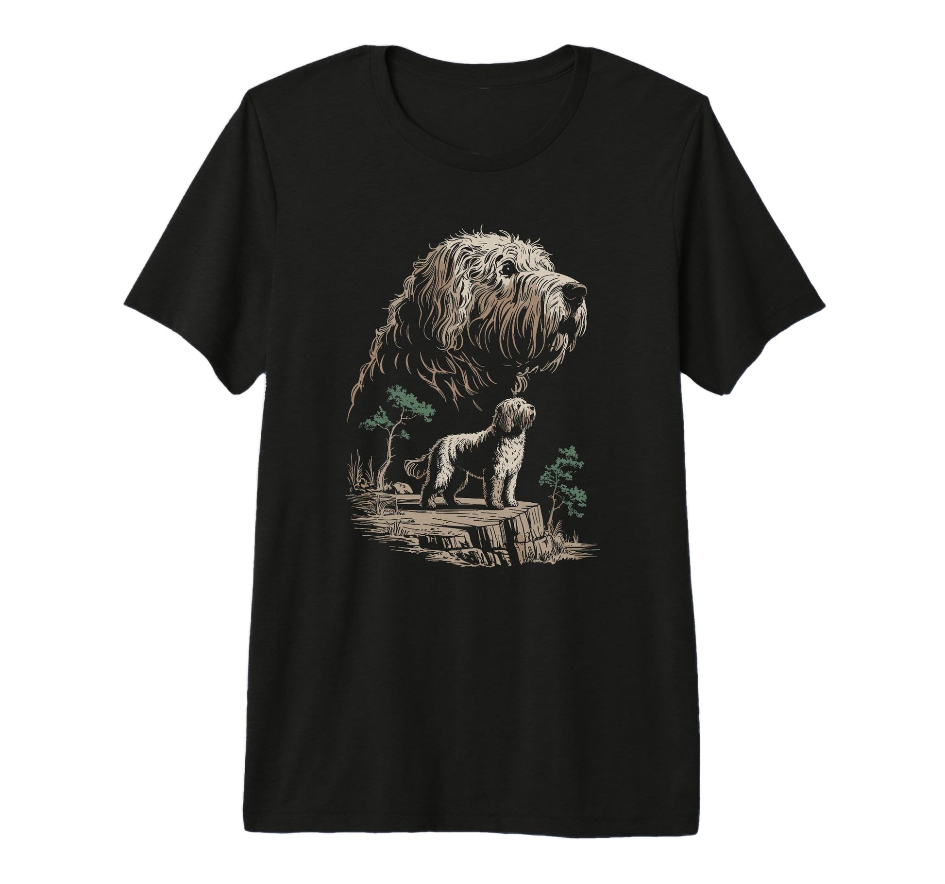 Mom Dad Komondor Dog Owner Hiking Lover T-Shirt - Custom Art Print Unisex - T-Shirt, Sweatshirt, Hoodie