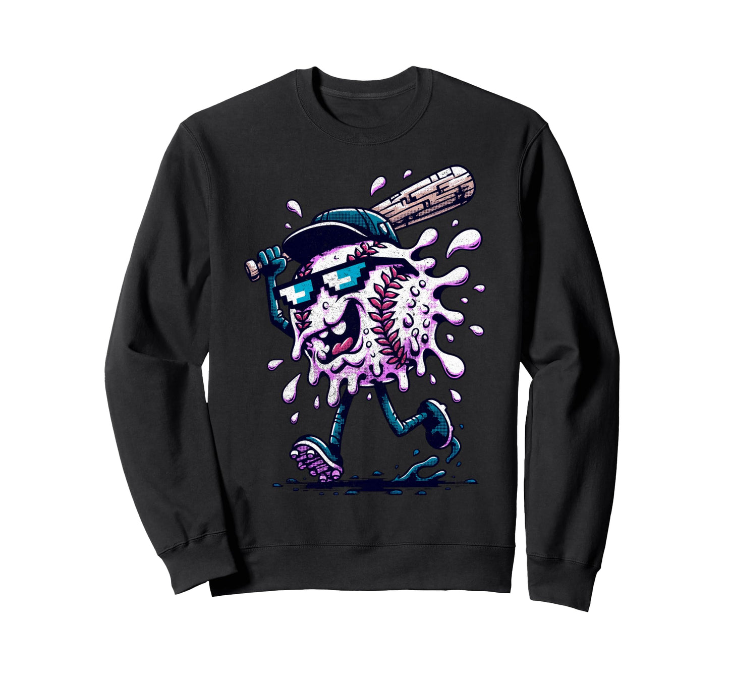 Baseball Drip Gamer Gifts T-Shirt - Fun Novelty Design Men Women - T-Shirt, Sweatshirt, Hoodie