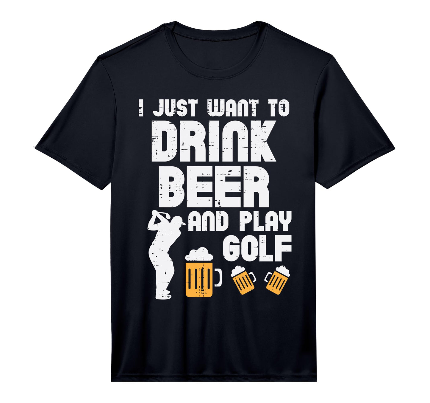 Mens Drink Beer Play Golf Funny T-Shirt - Custom Art Print for Adults - T-Shirt, Sweatshirt, Hoodie