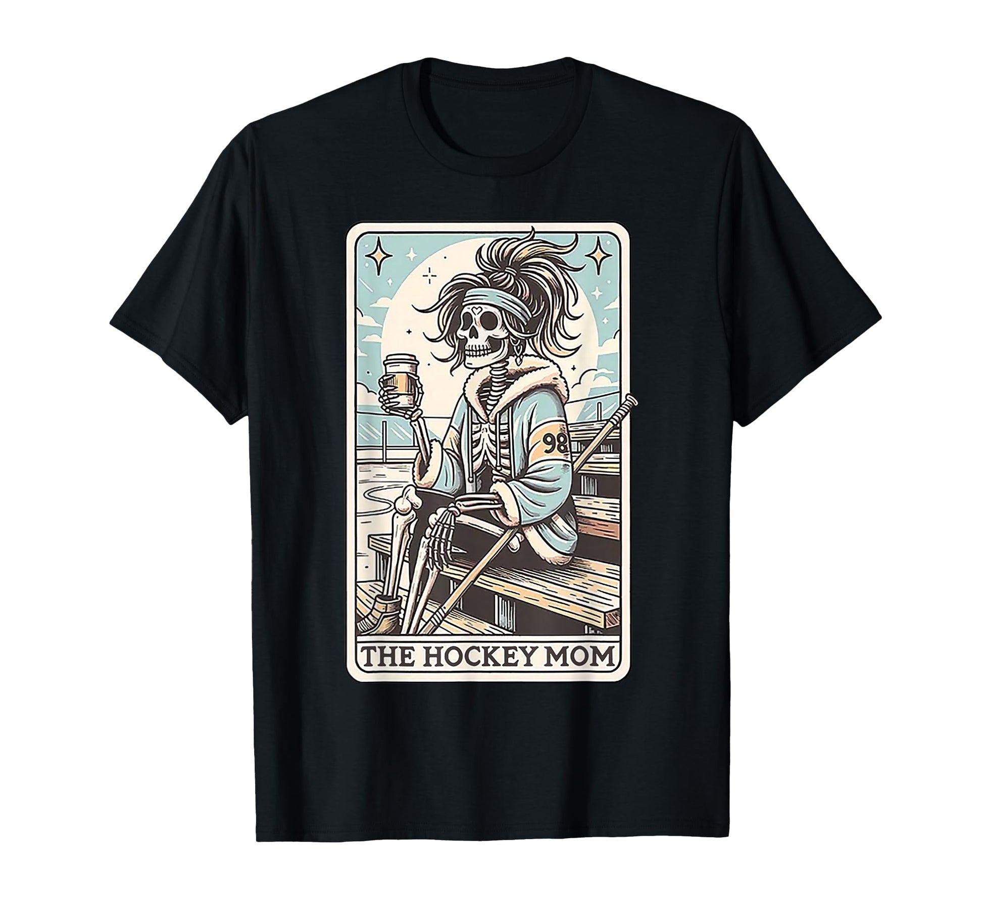 Funny Hockey Mom Skeleton Card T-Shirt - Novelty Apparel for Adults - T-Shirt, Sweatshirt, Hoodie