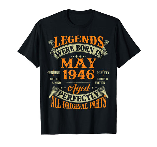 80Th Birthday Gift Legend Born May T-Shirt - Unique Graphic for Adults - T-Shirt, Sweatshirt, Hoodie