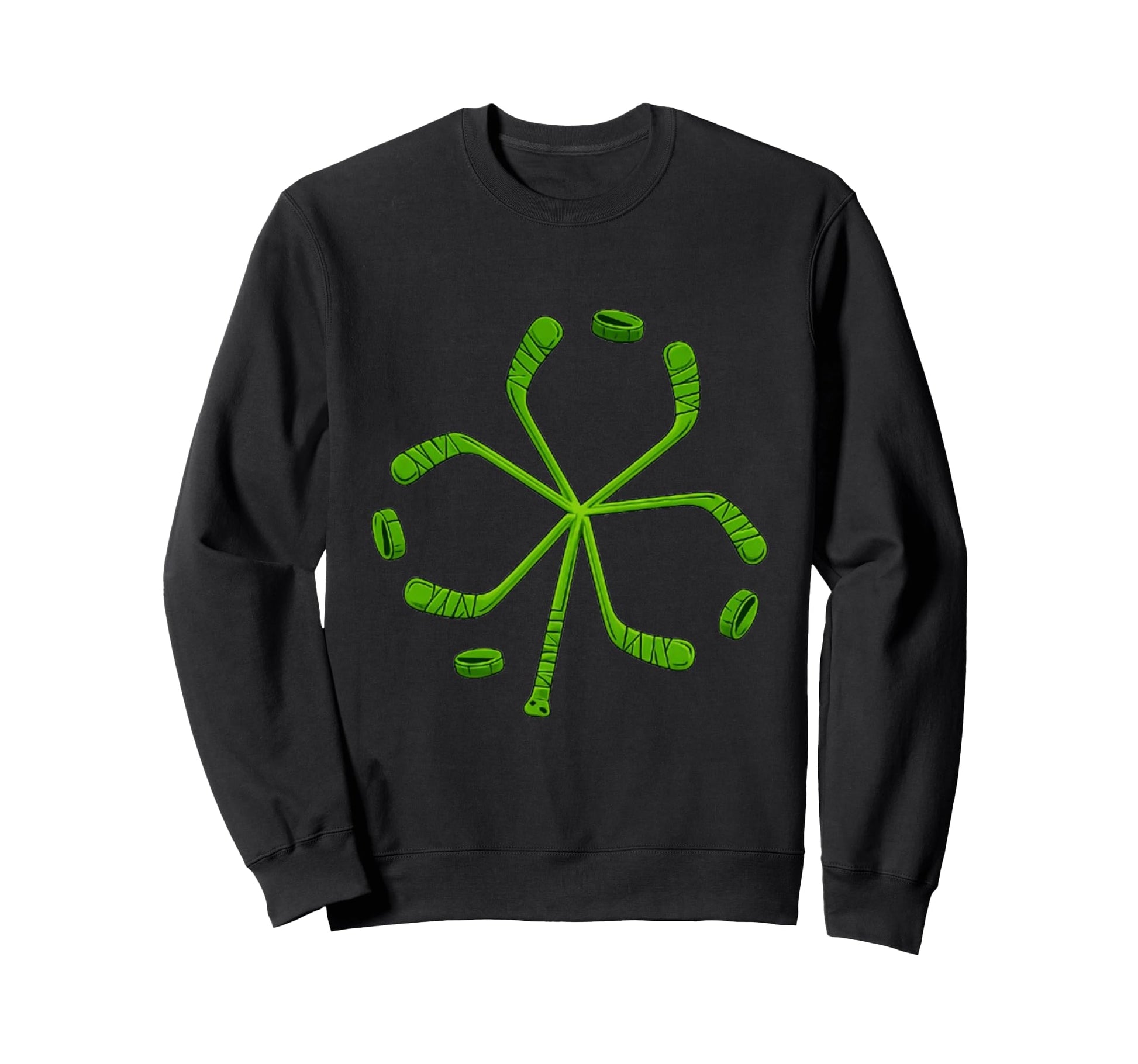 St Patricks Day Shamrock Hockey St Sweatshirt - Graphic Print Unisex - T-Shirt, Sweatshirt, Hoodie