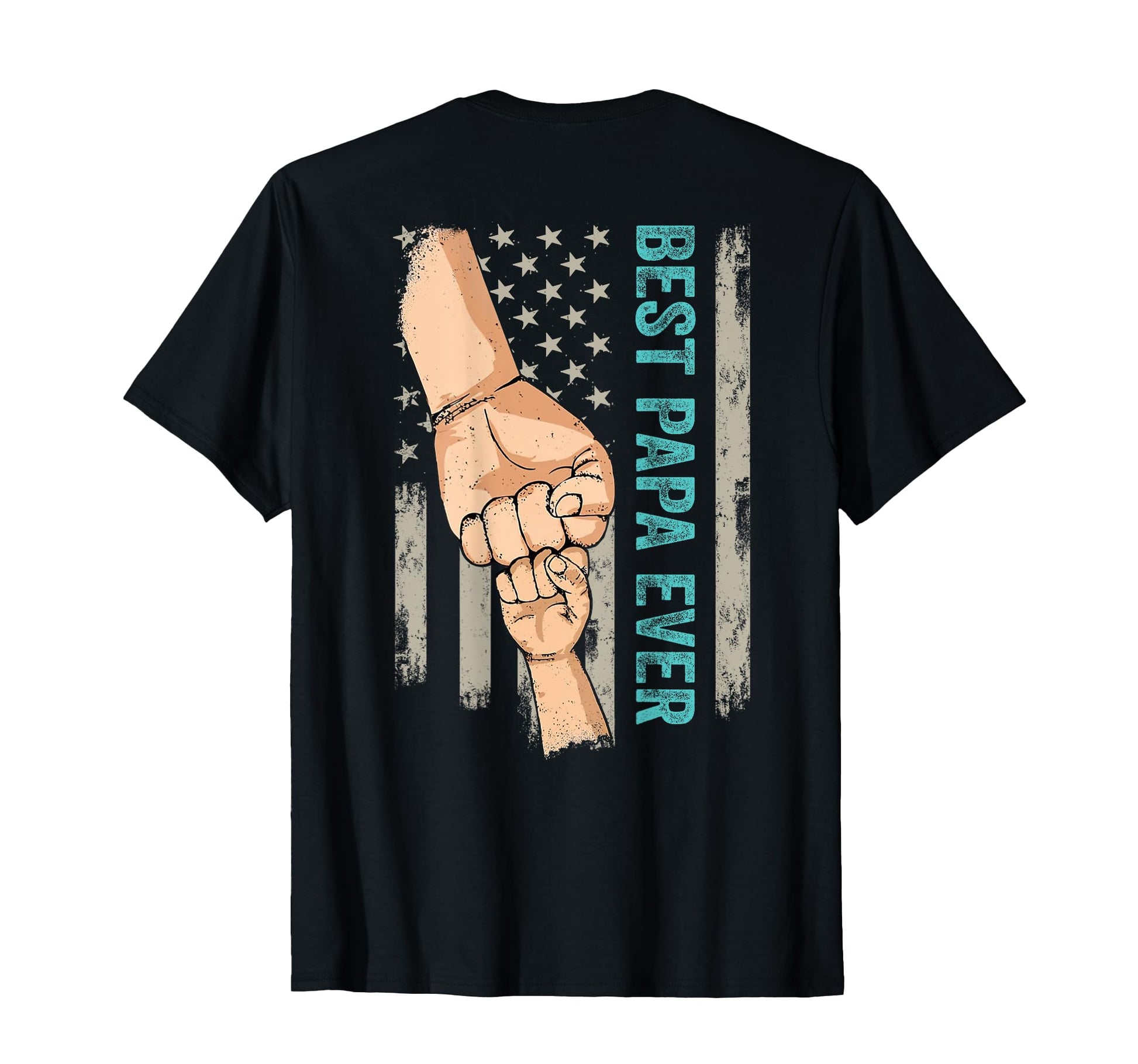 Best Papa Ever Fist Bump Funny T-Shirt - Minimalist Print for Adults - T-Shirt, Sweatshirt, Hoodie