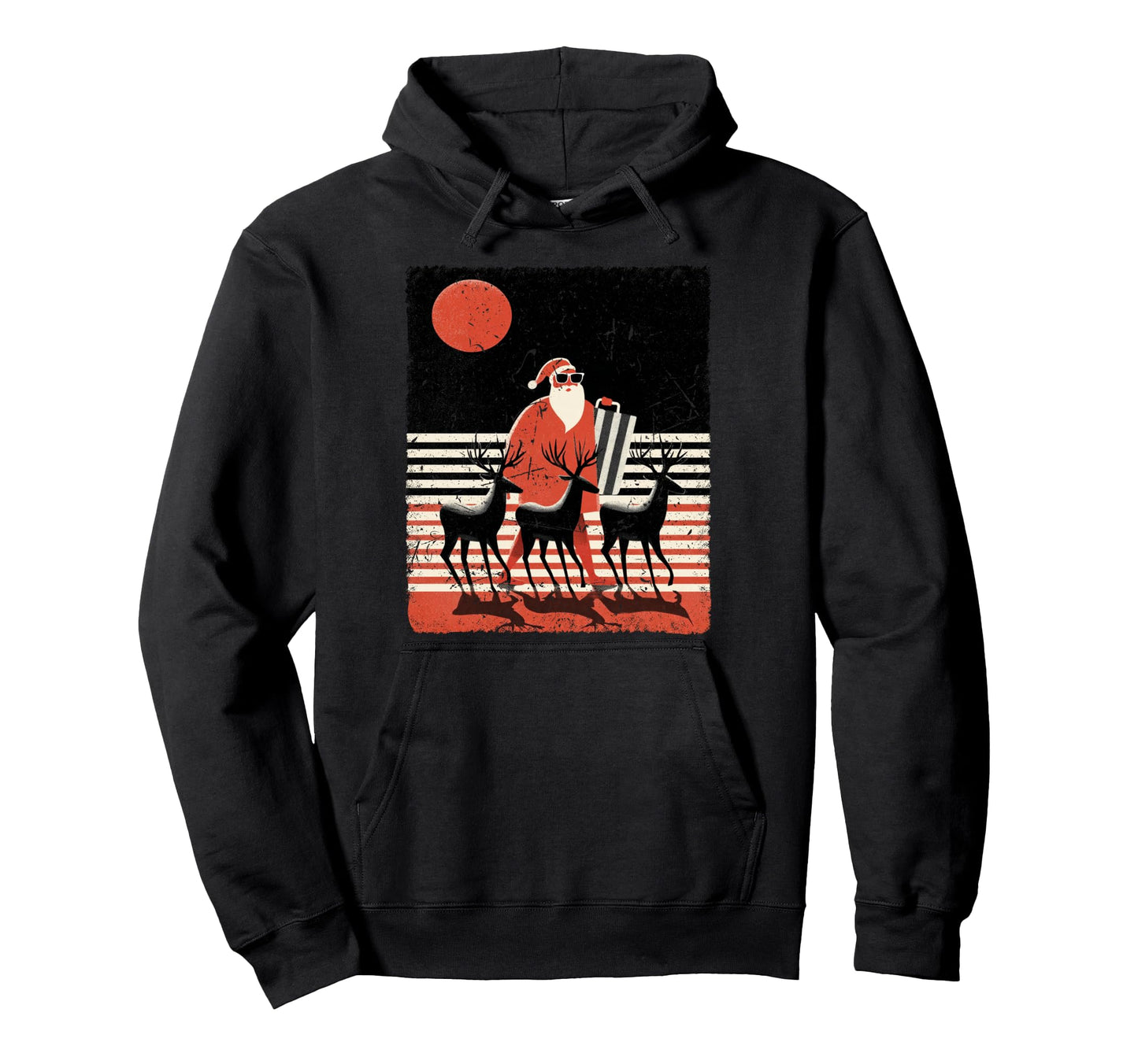 Pop Art Santa Claus Novelty Hoodie - Fun Novelty Design for Adults - T-Shirt, Sweatshirt, Hoodie