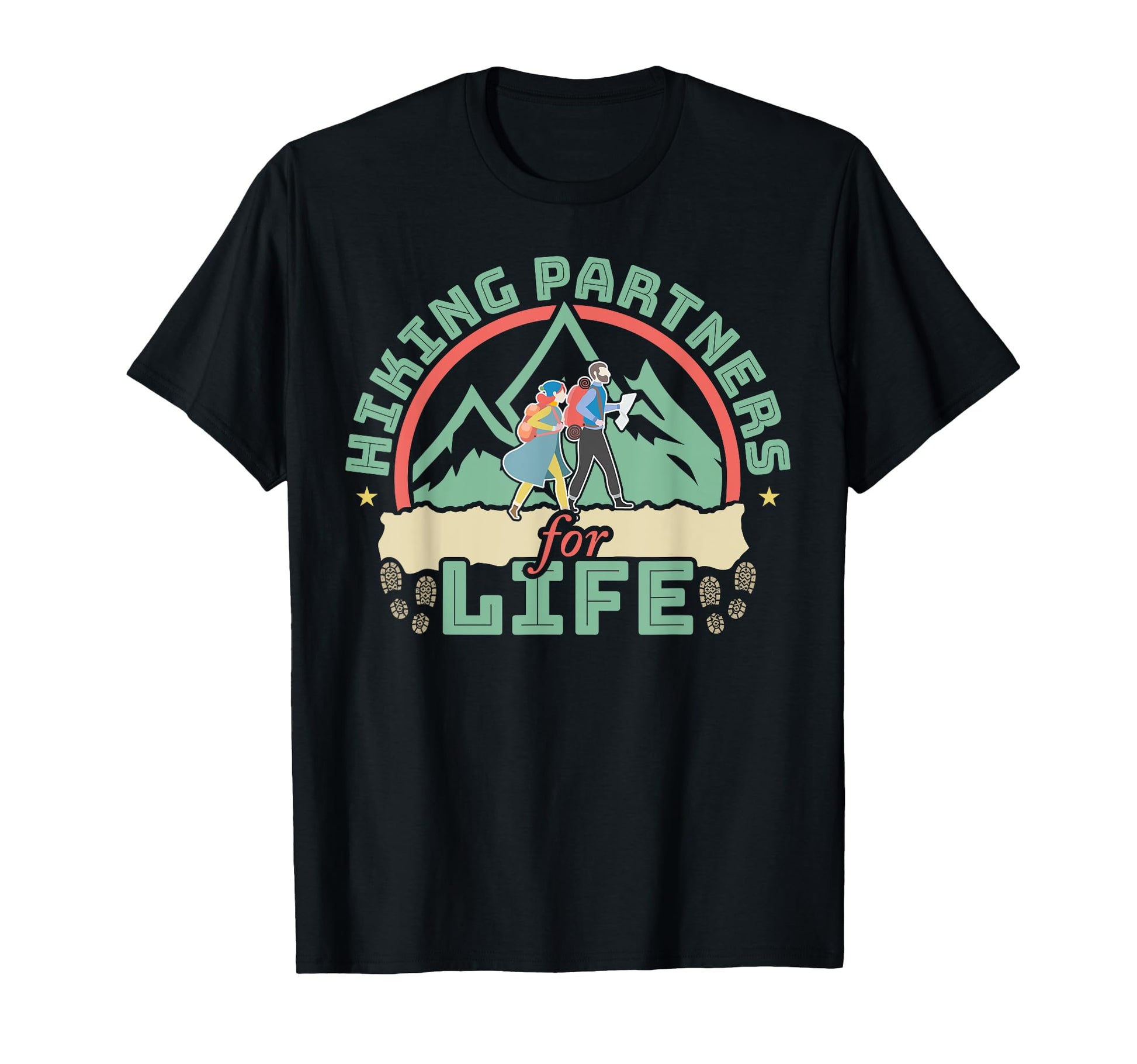 Funny Hiker Hiking Partners Life Mom Dad T-Shirt - Custom Art Print Unisex - T-Shirt, Sweatshirt, Hoodie