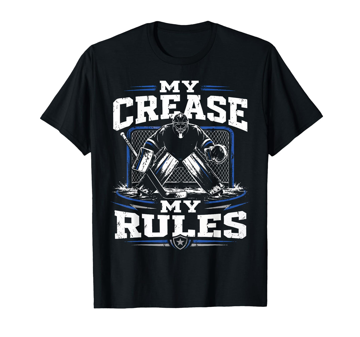 Ice Hockey Goalie Crease Hockey T-Shirt - Minimalist Print Men Women - T-Shirt, Sweatshirt, Hoodie