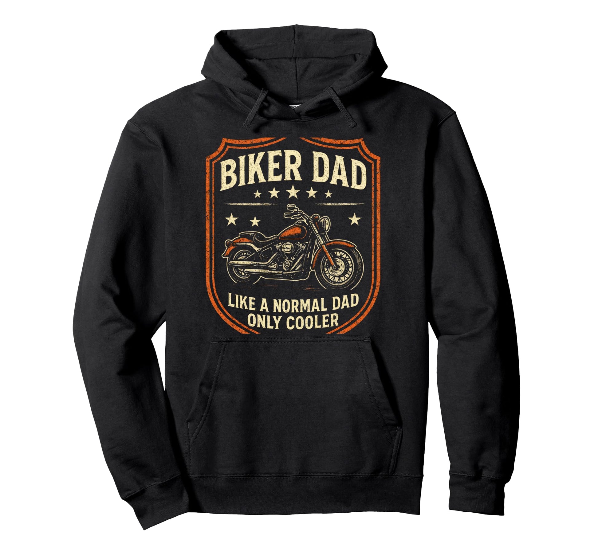Biker Dad Motorcycle Rebel Hoodie - Aesthetic Graphic for Adults - T-Shirt, Sweatshirt, Hoodie