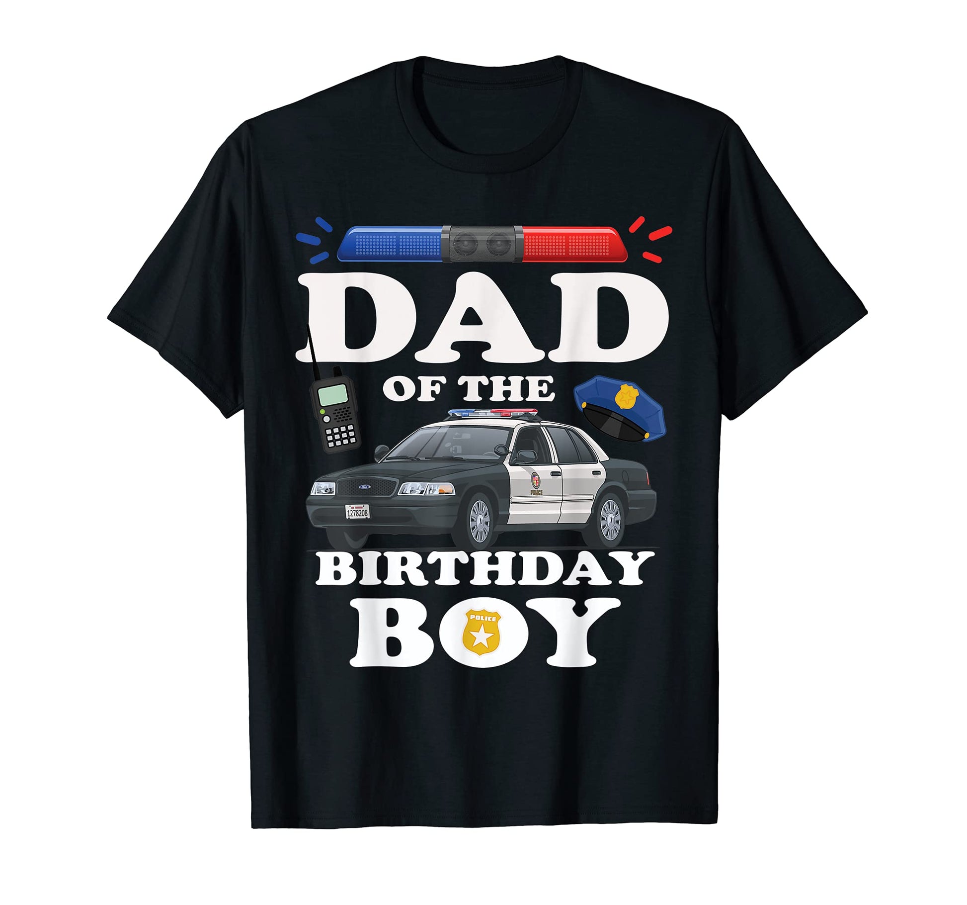 Mens Dad Birthday Police Officer T-Shirt - Aesthetic Graphic for Adults - T-Shirt, Sweatshirt, Hoodie