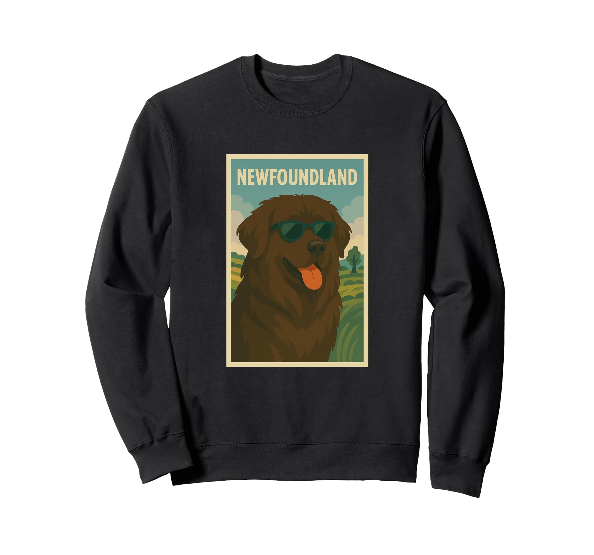 Newfoundland Dog Art Minimalist Pop Art Sweatshirt - Novelty Apparel Unisex - T-Shirt, Sweatshirt, Hoodie