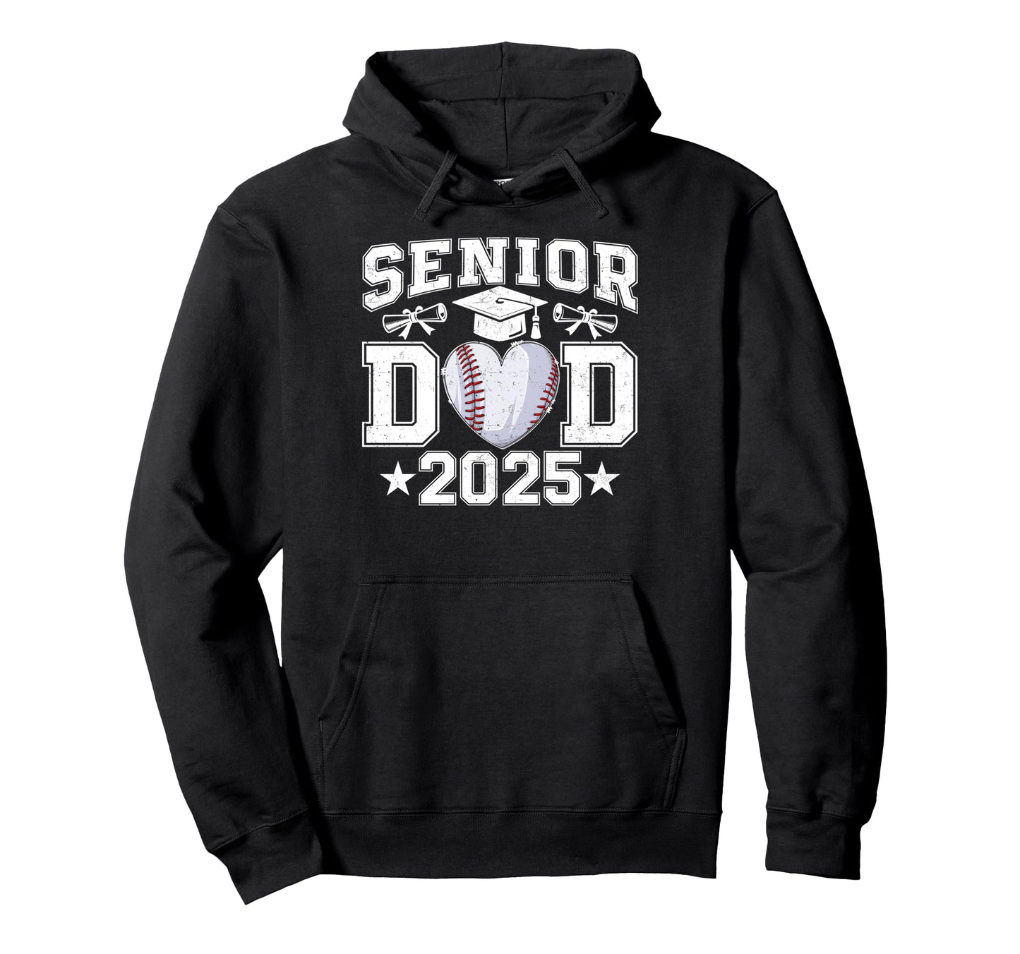 Senior Dad 2025 Baseball Class 2025 Graduate Hoodie - Graphic Print Unisex - T-Shirt, Sweatshirt, Hoodie