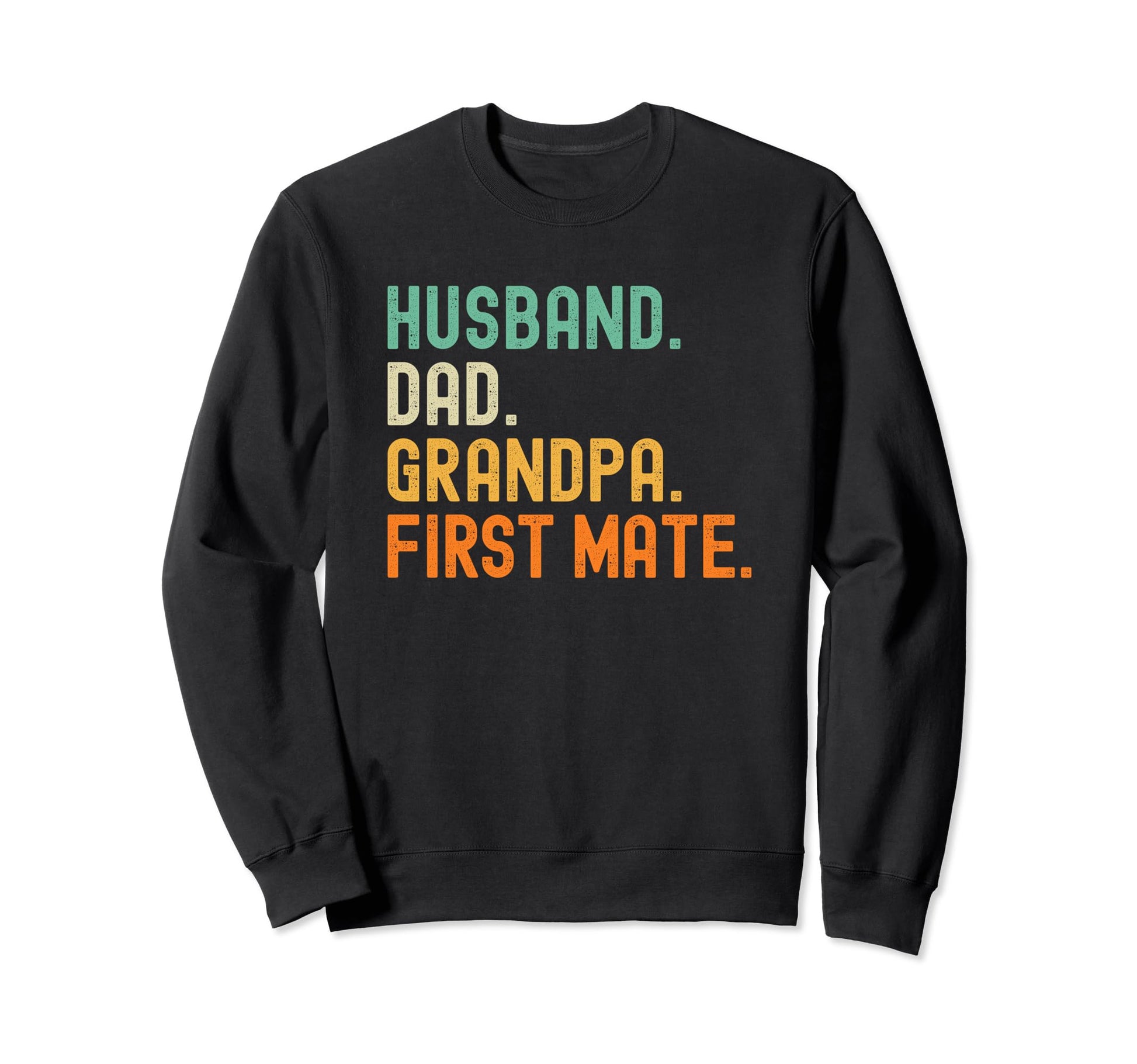 First Mate Pontoon Boat Husband Dad Sweatshirt - Minimalist Print Unisex - T-Shirt, Sweatshirt, Hoodie