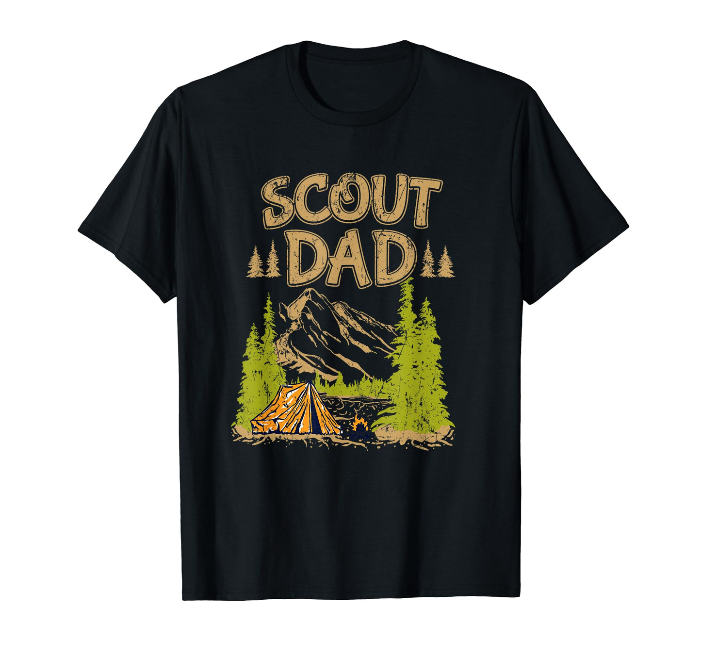 Scout Dad Uniform Scouting Tent Troop T-Shirt - Graphic Print for Adults - T-Shirt, Sweatshirt, Hoodie