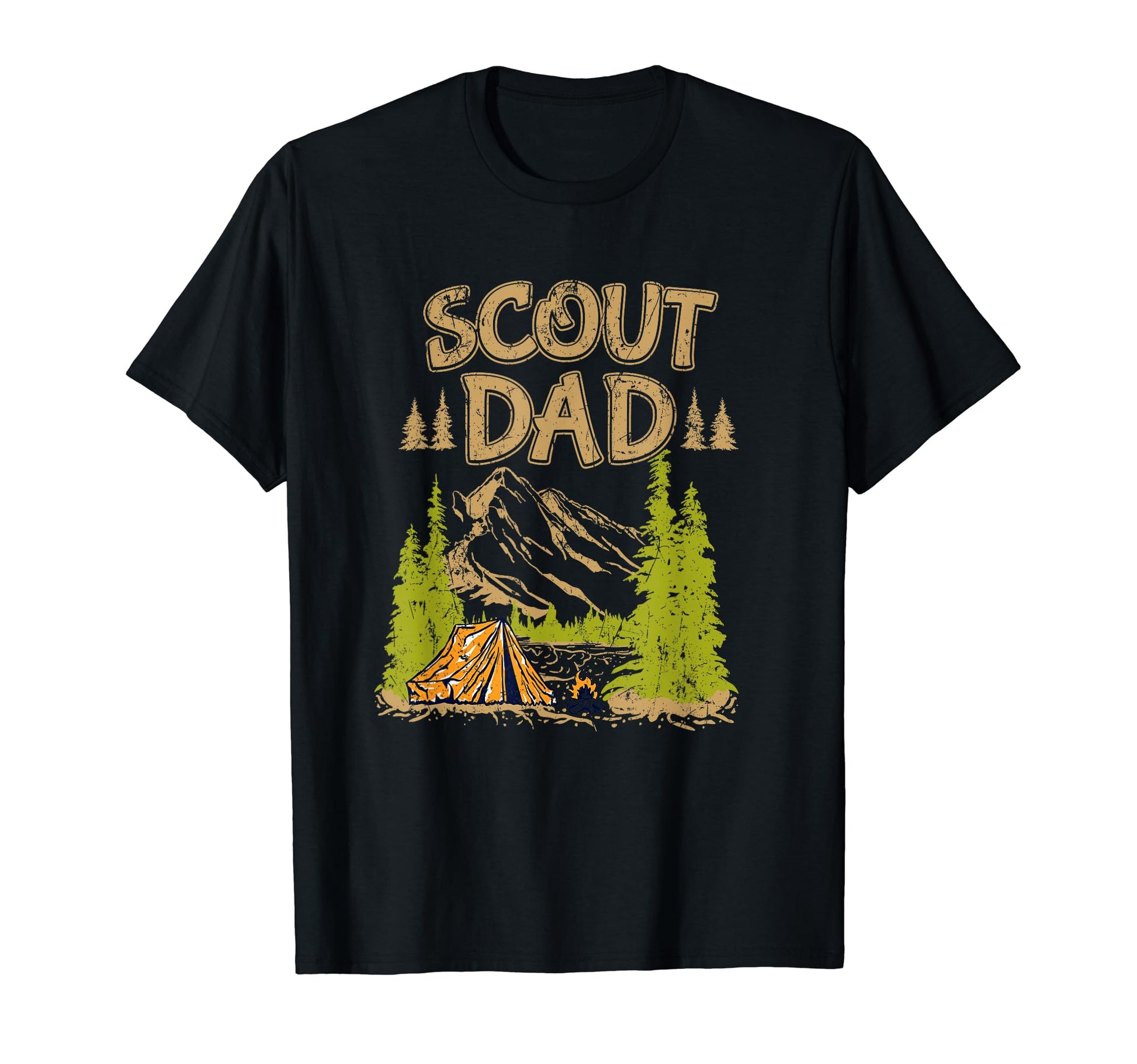 Scout Dad Uniform Scouting Tent Troop T-Shirt - Graphic Print for Adults - T-Shirt, Sweatshirt, Hoodie